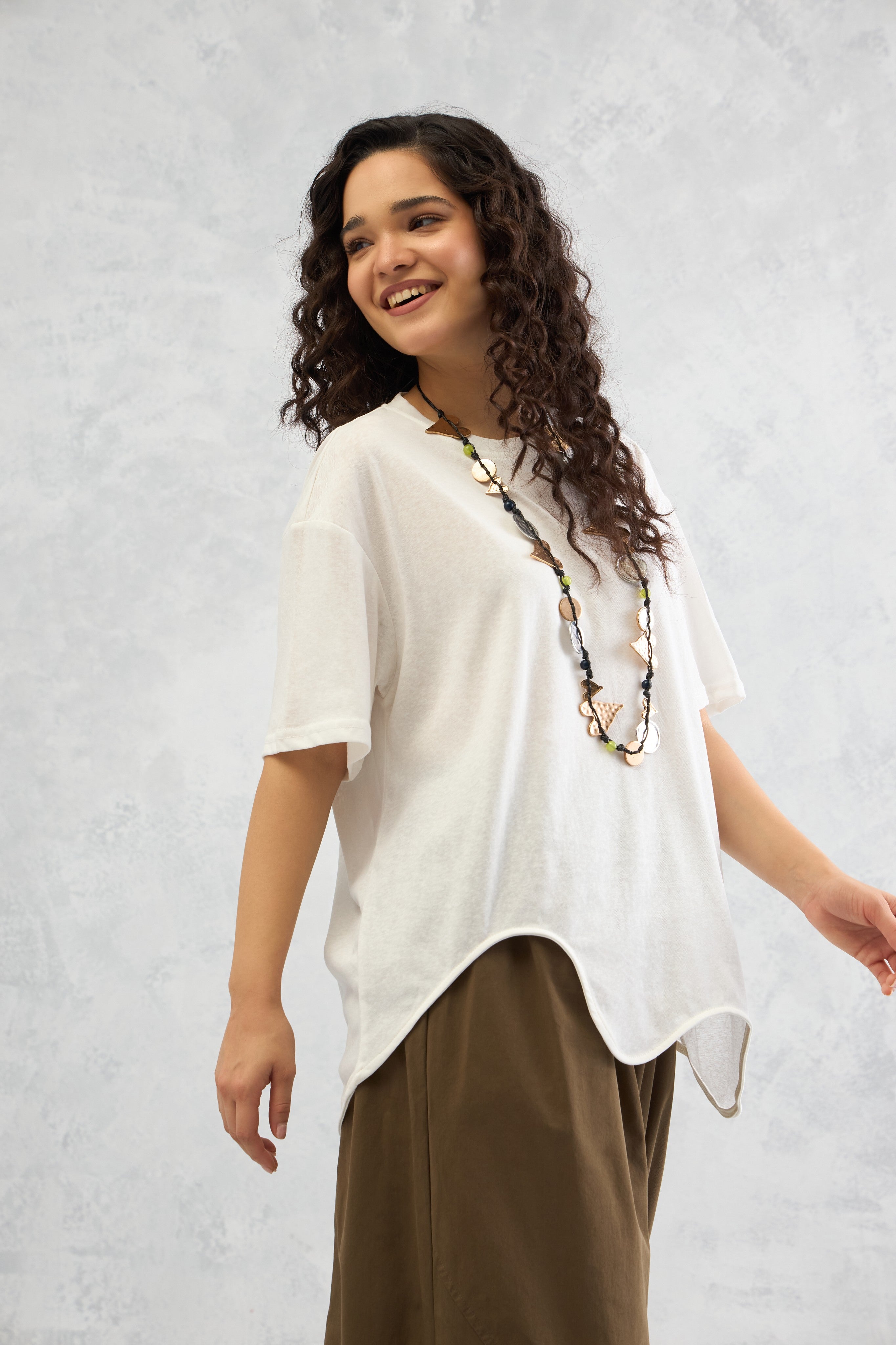 Wave Hem Tee (10% Off Auto Applied On Add to Cart)