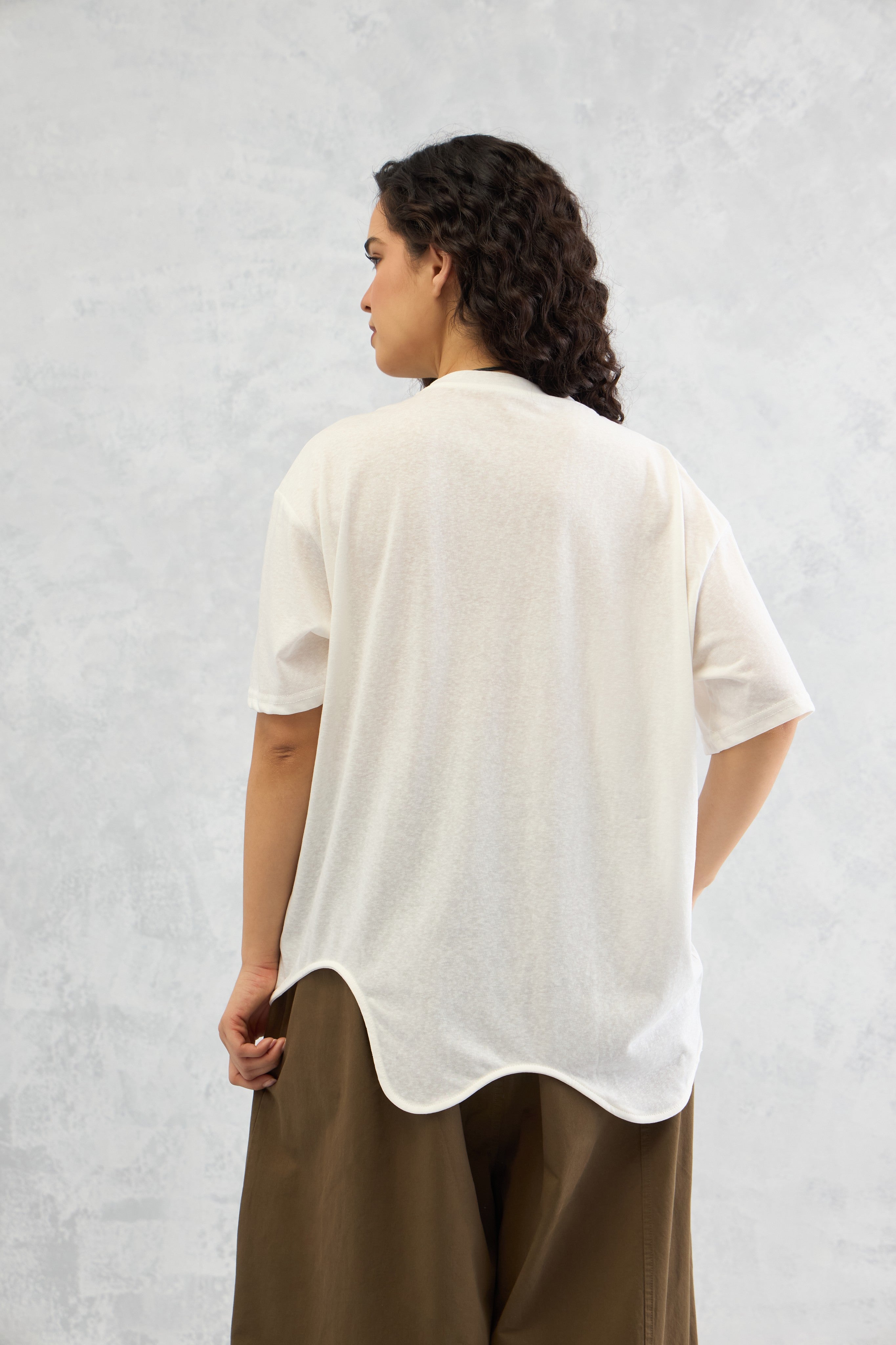 Wave Hem Tee (10% Off Auto Applied On Add to Cart)