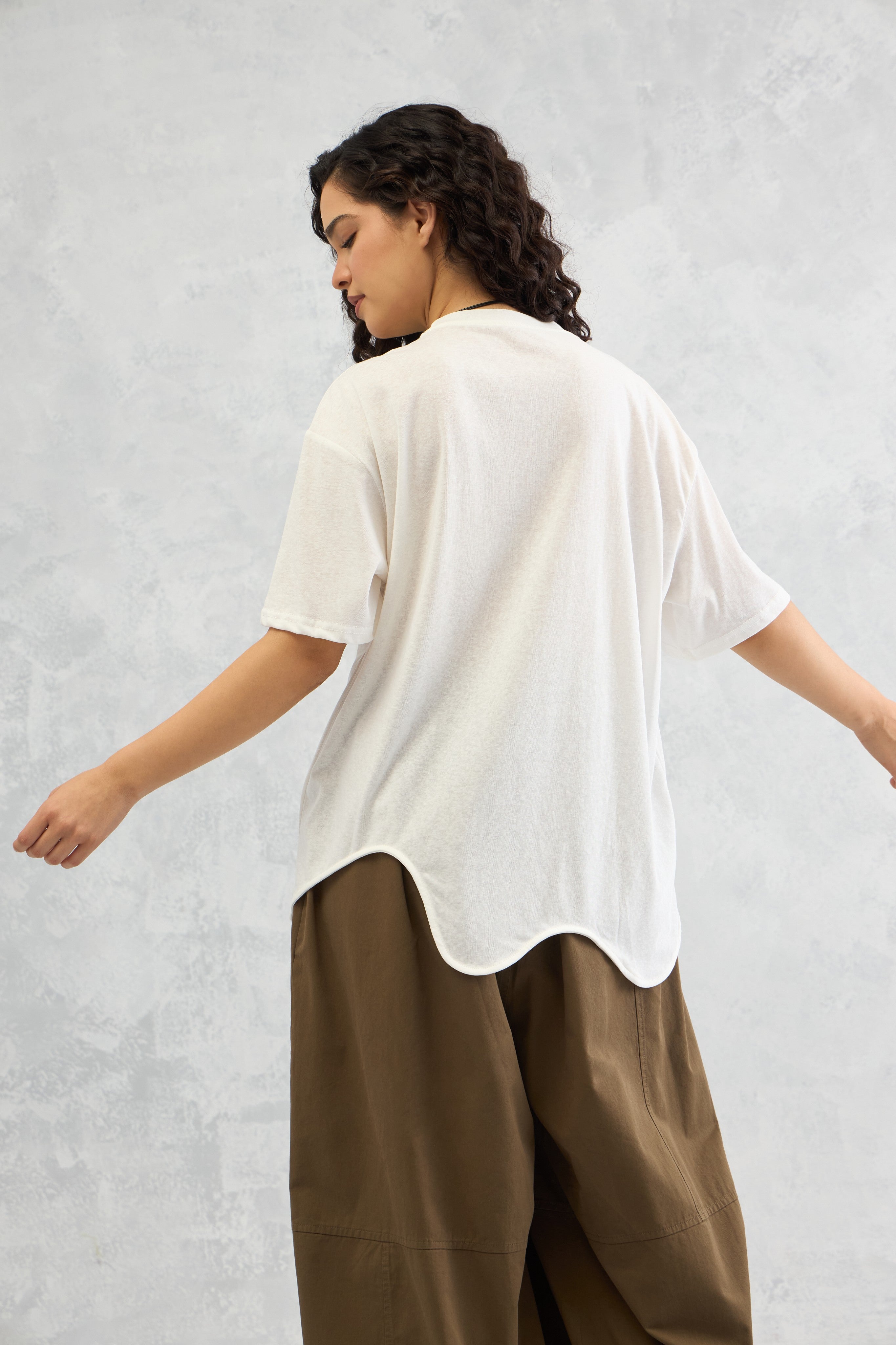 Wave Hem Tee (10% Off Auto Applied On Add to Cart)