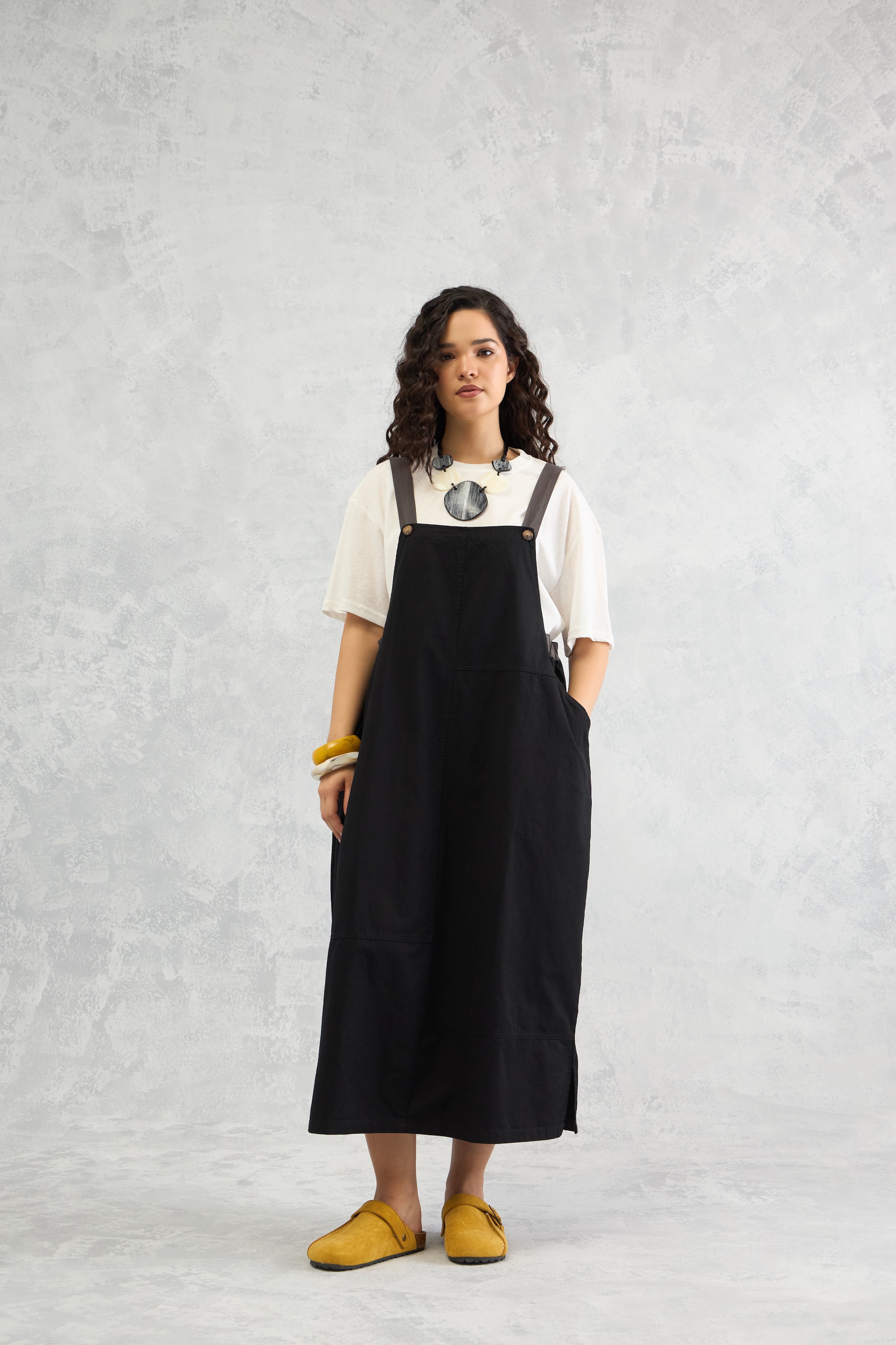 The Dual Tone Dungree Dress (10% Off Auto Applied On Add to Cart)