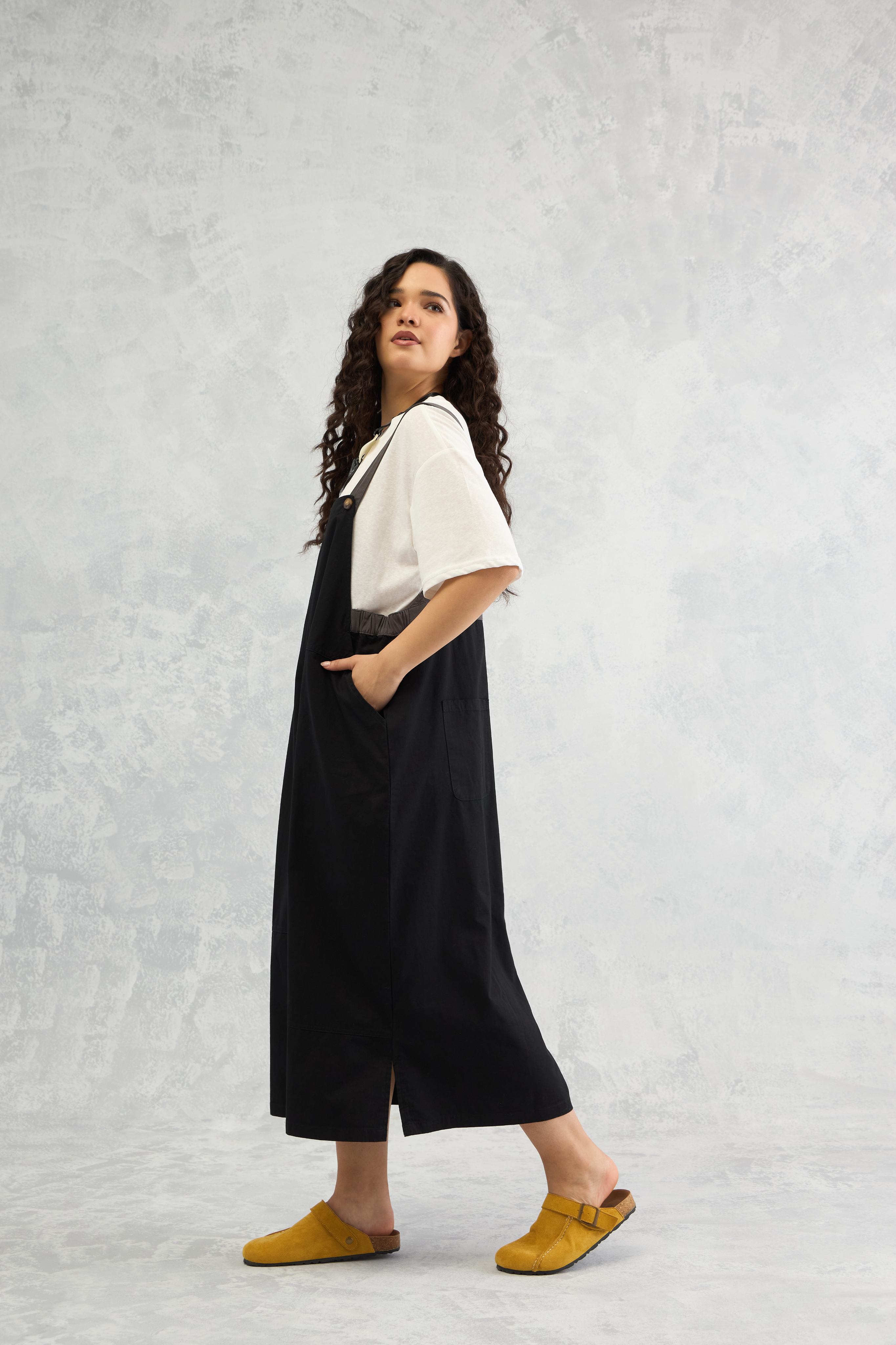 The Dual Tone Dungree Dress (10% Off Auto Applied On Add to Cart)