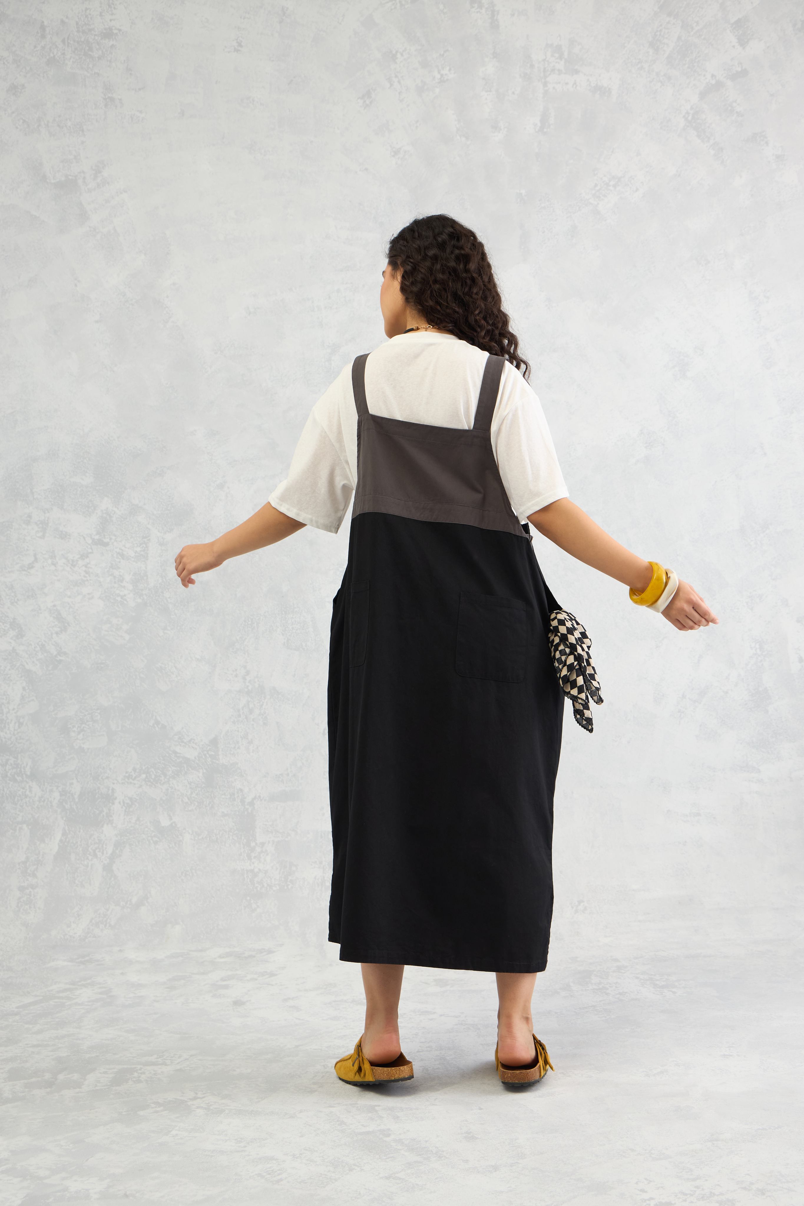 The Dual Tone Dungree Dress (10% Off Auto Applied On Add to Cart)