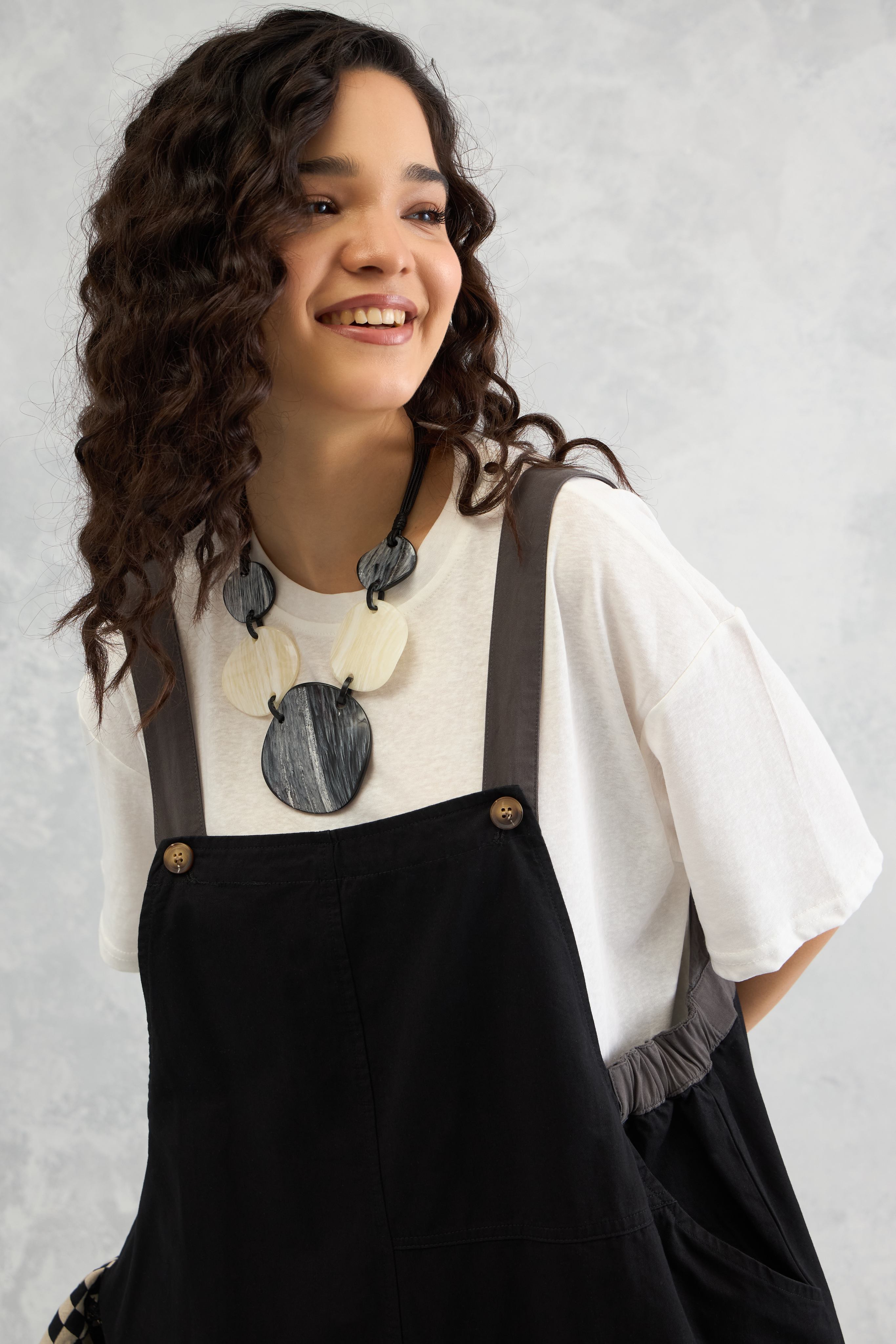 The Dual Tone Dungree Dress (10% Off Auto Applied On Add to Cart)