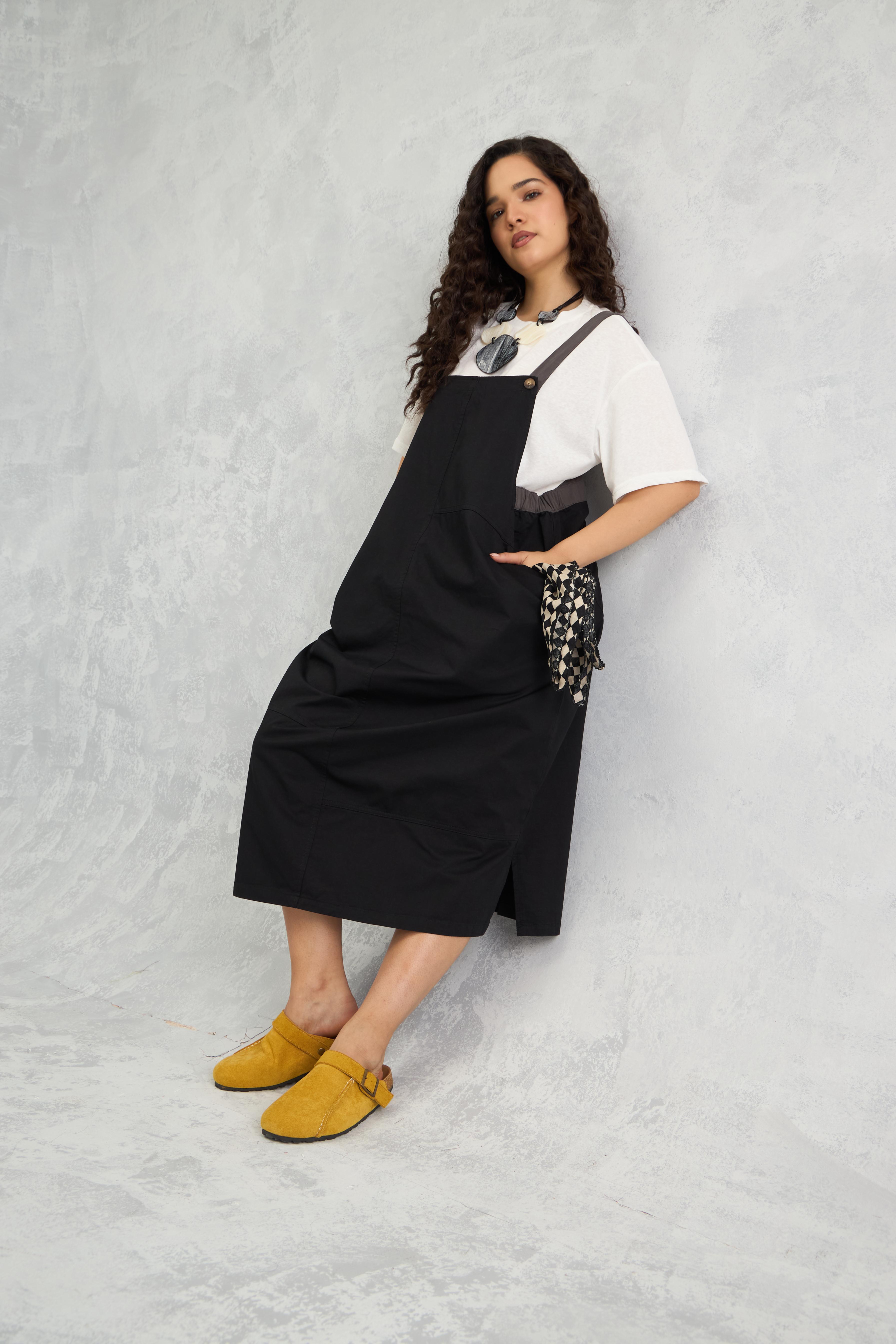 The Dual Tone Dungree Dress (10% Off Auto Applied On Add to Cart)