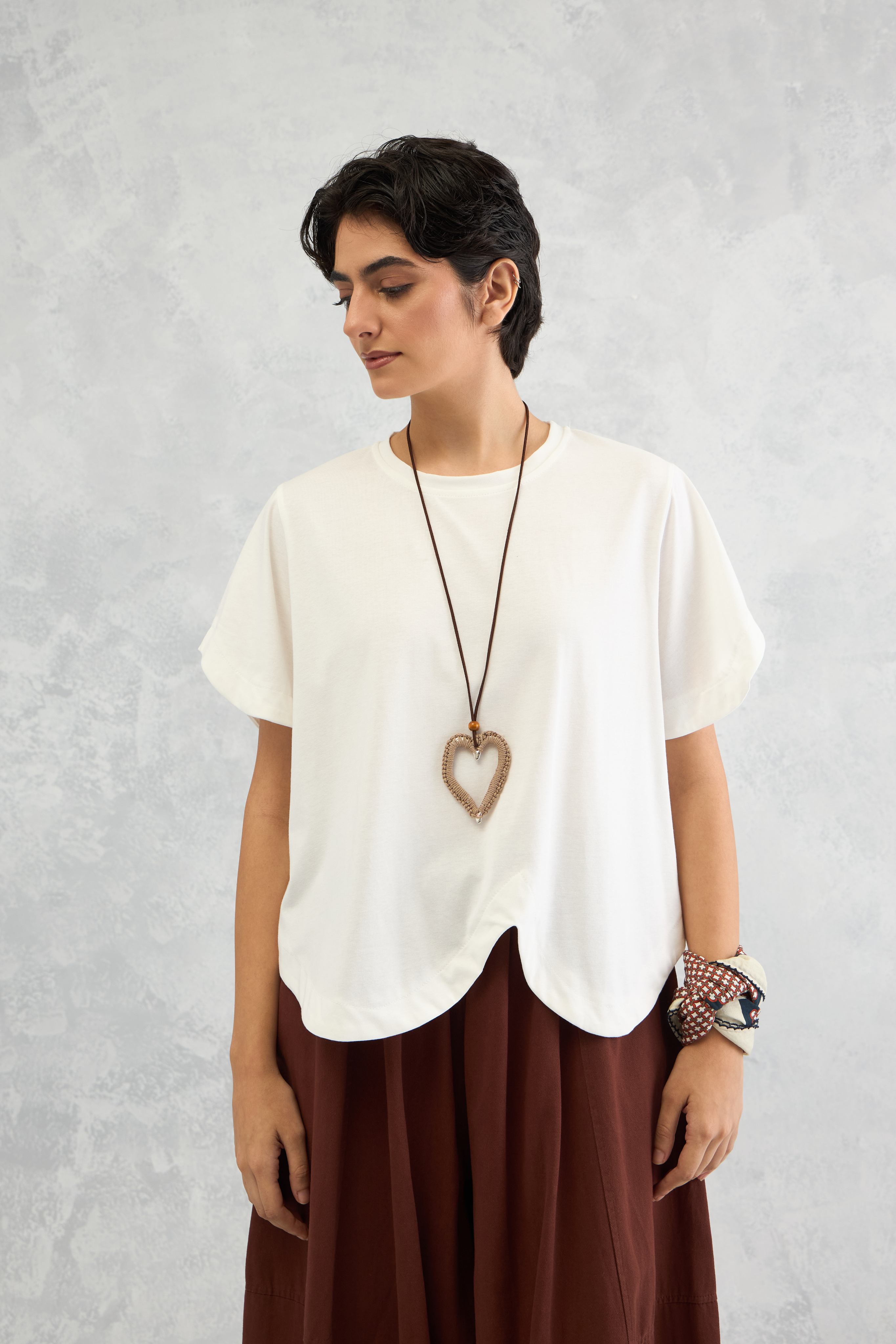 Scallop Edge Tee (10% Off Auto Applied On Add to Cart)