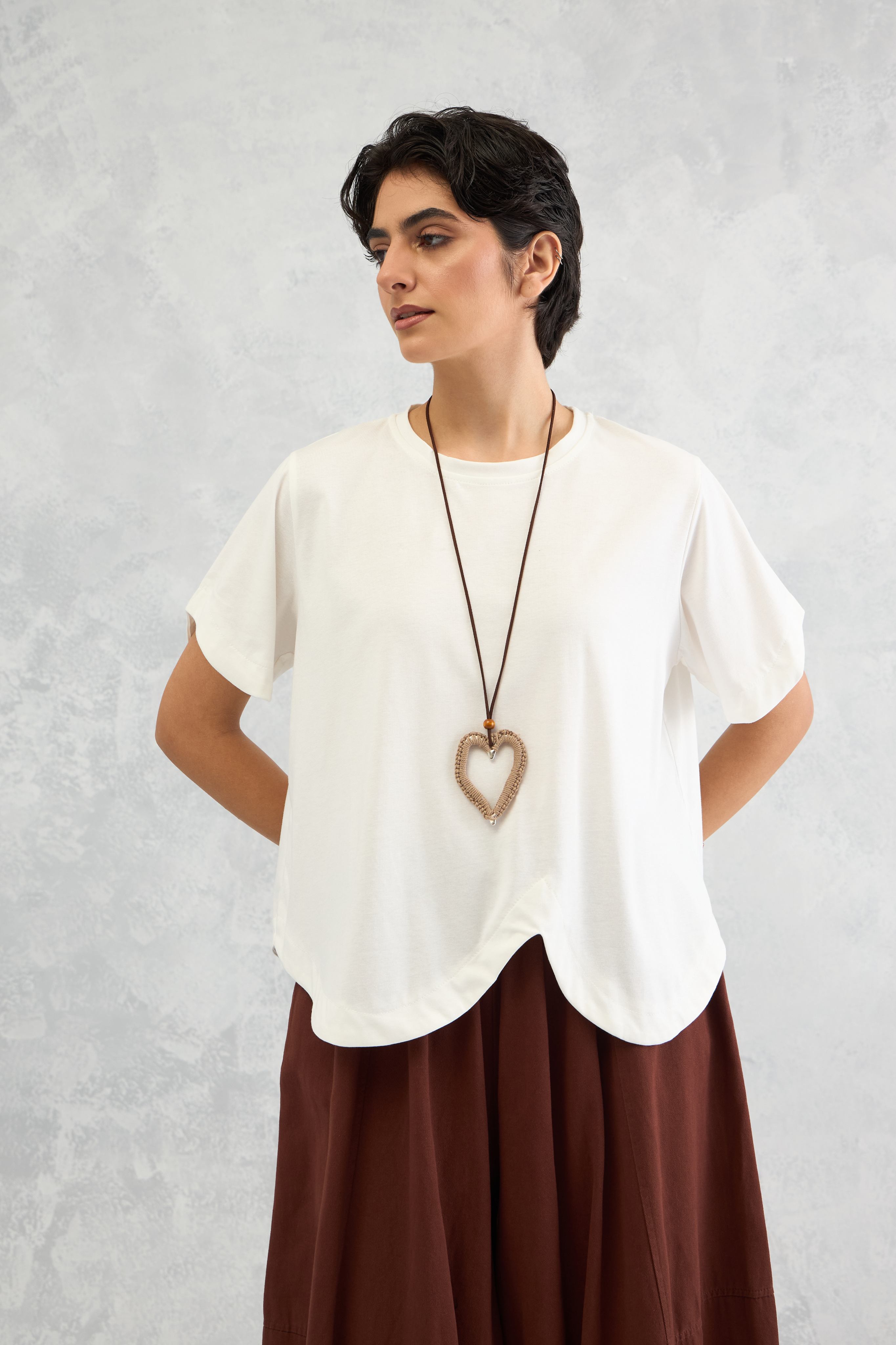 Scallop Edge Tee (10% Off Auto Applied On Add to Cart)