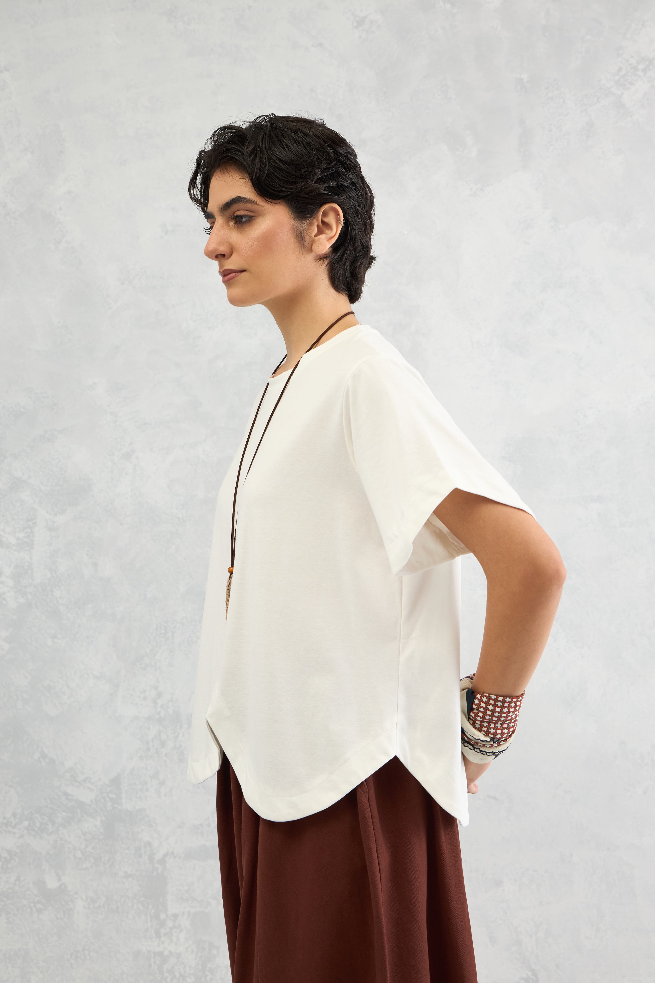 Scallop Edge Tee (10% Off Auto Applied On Add to Cart)
