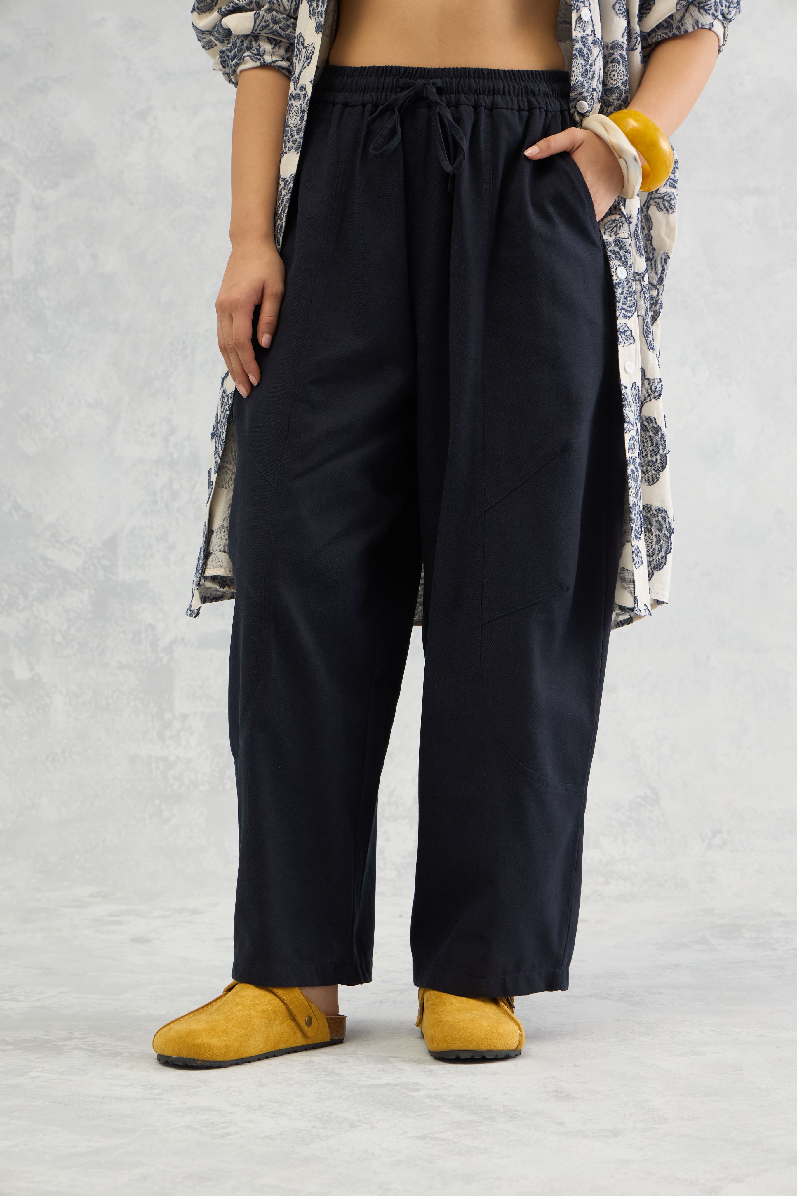 Panelled Barrel Pant (10% Off Auto Applied On Add to Cart)
