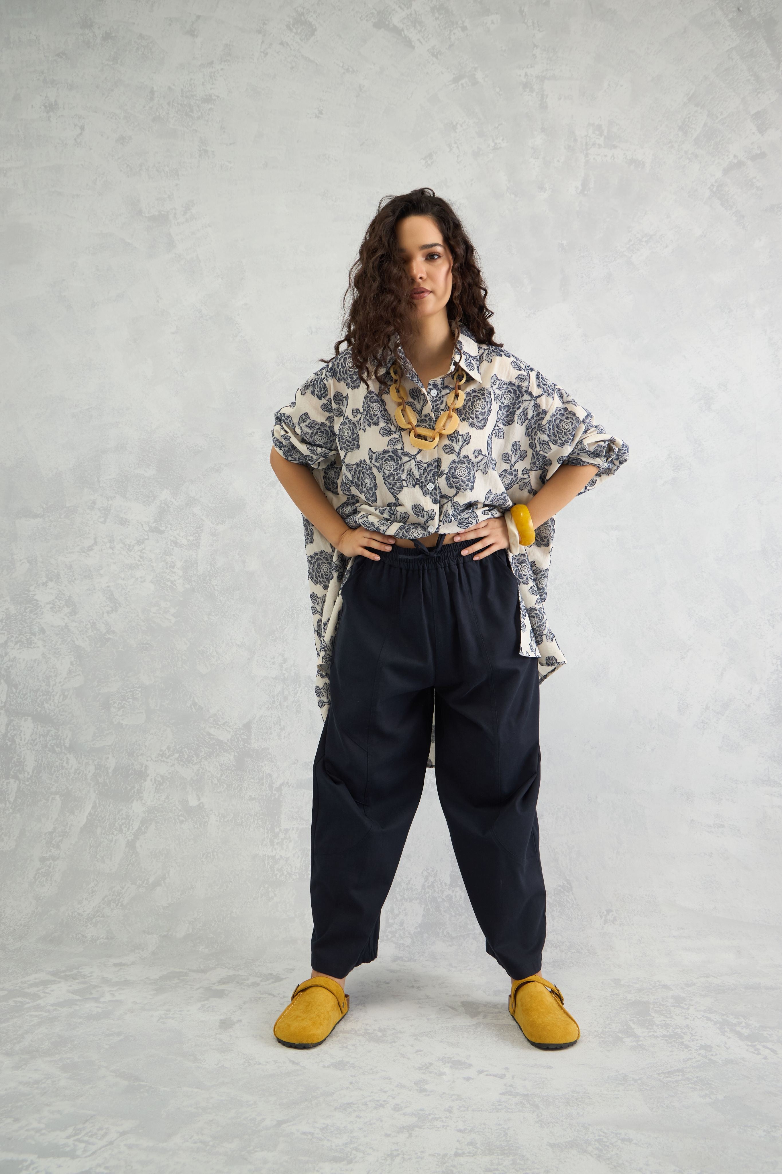 Panelled Barrel Pant (10% Off Auto Applied On Add to Cart)