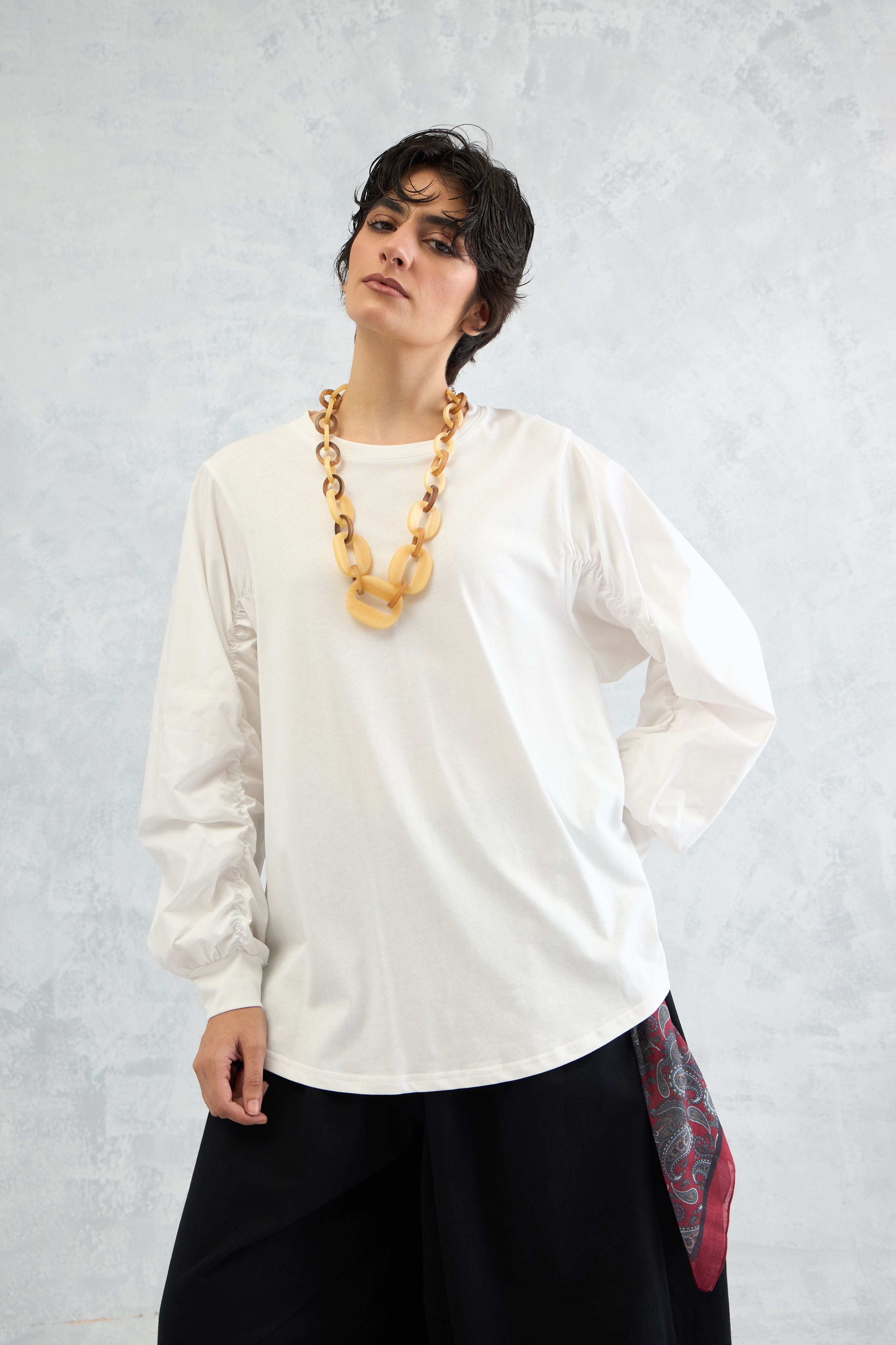 Scrunch Sleeve Tee (10% Off Auto Applied On Add to Cart)