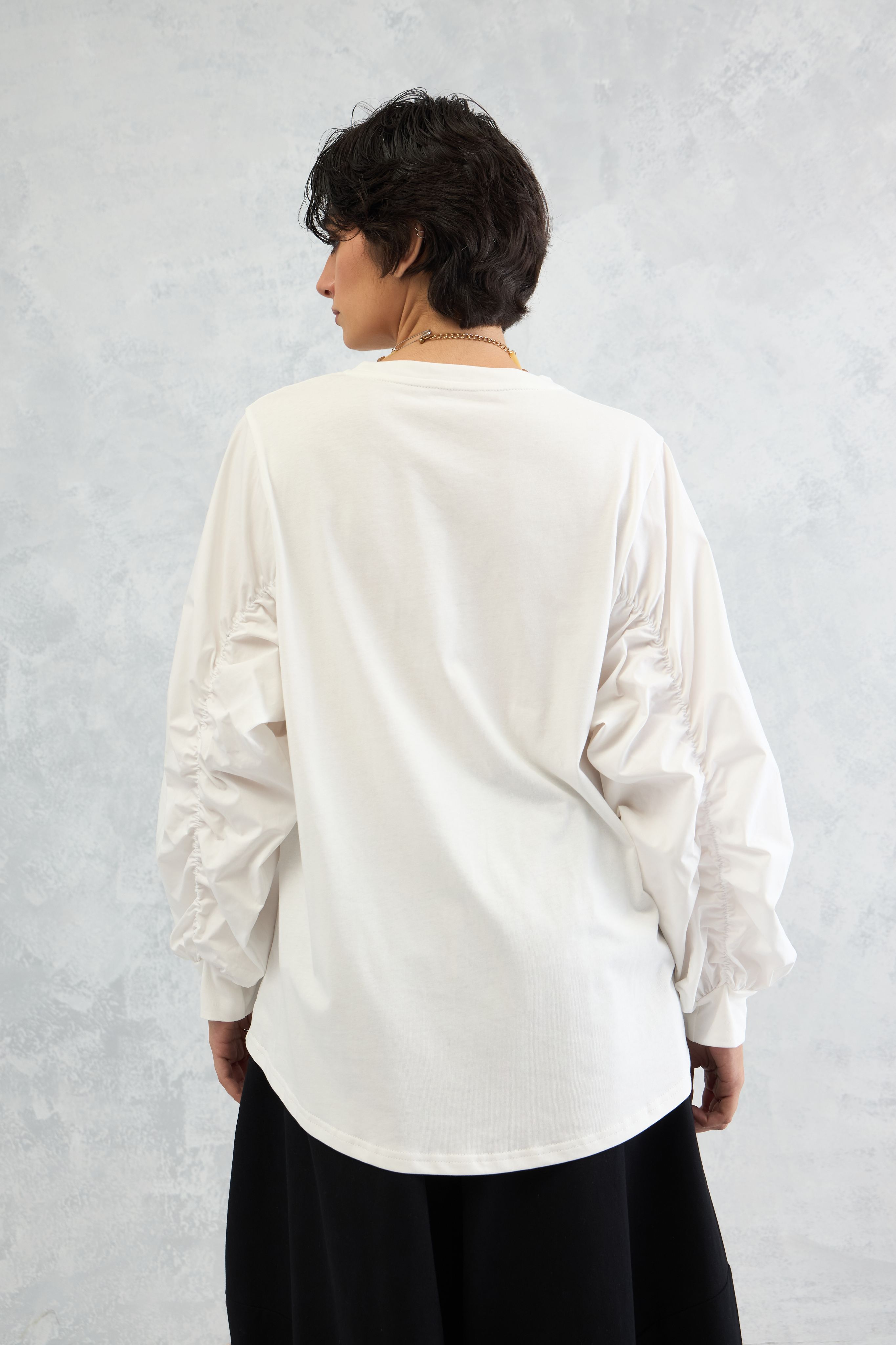 Scrunch Sleeve Tee (10% Off Auto Applied On Add to Cart)