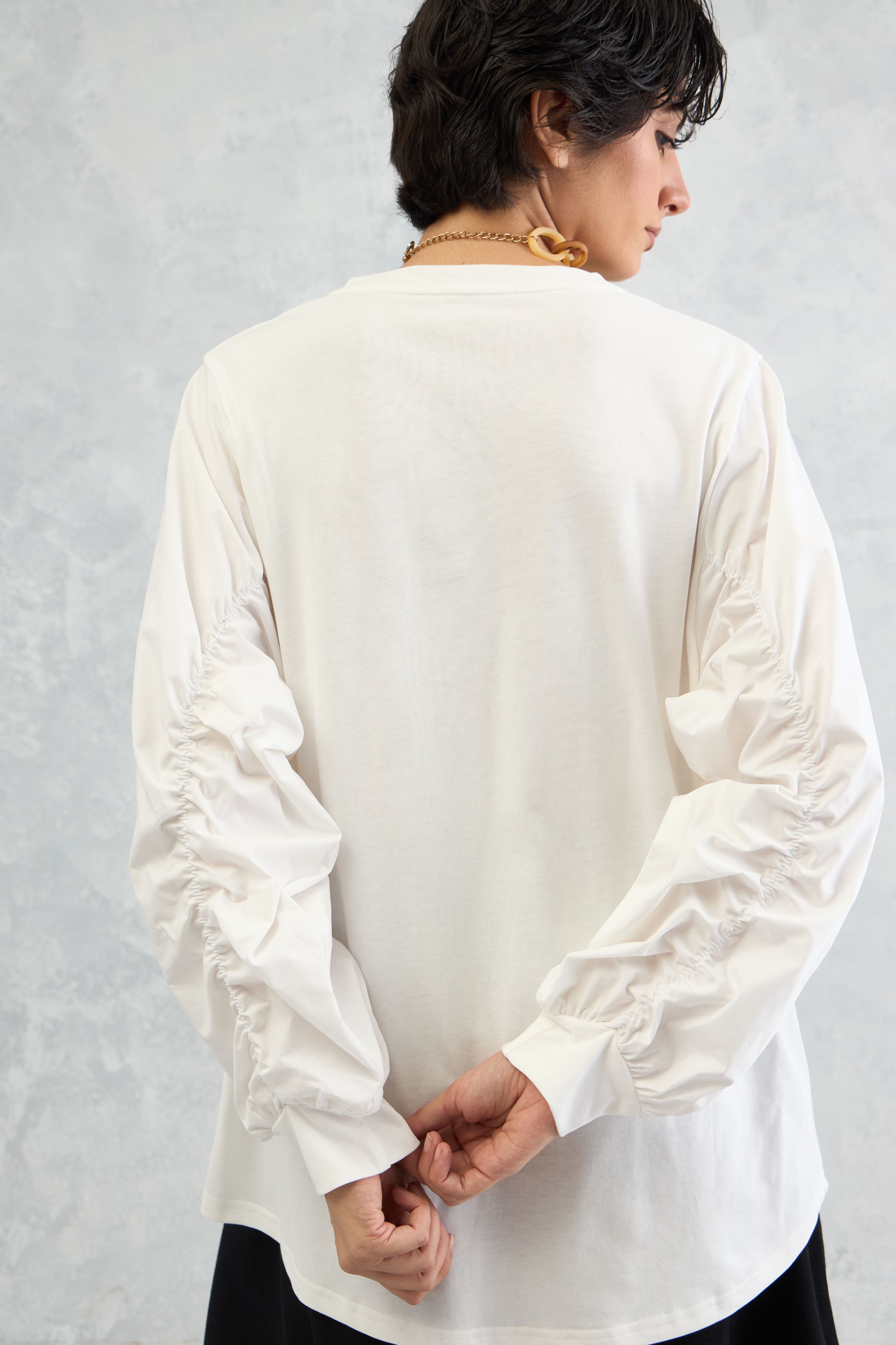 Scrunch Sleeve Tee (10% Off Auto Applied On Add to Cart)