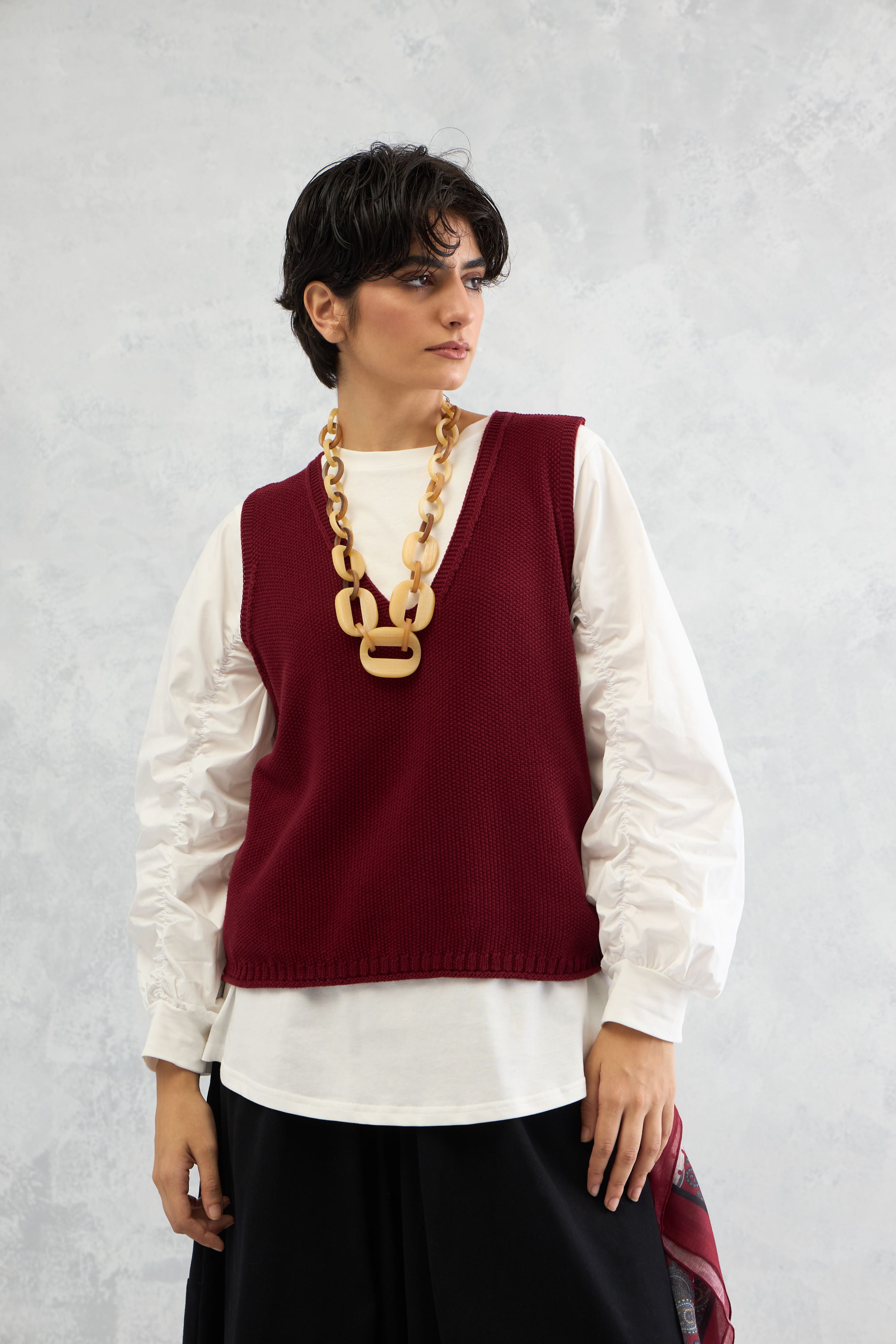 Honeycomb Knit Vest (10% Off Auto Applied On Add to Cart)
