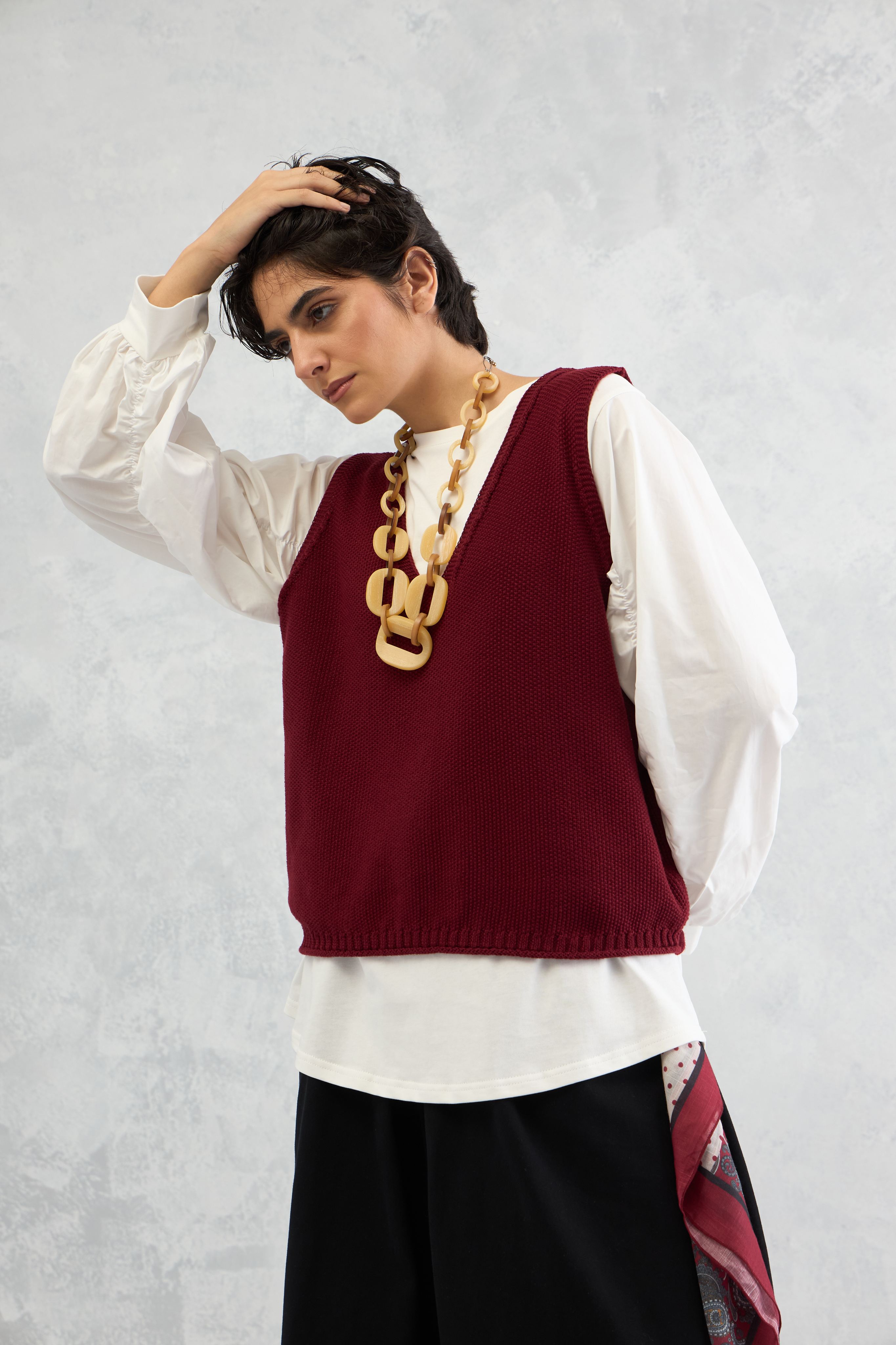 Honeycomb Knit Vest (10% Off Auto Applied On Add to Cart)