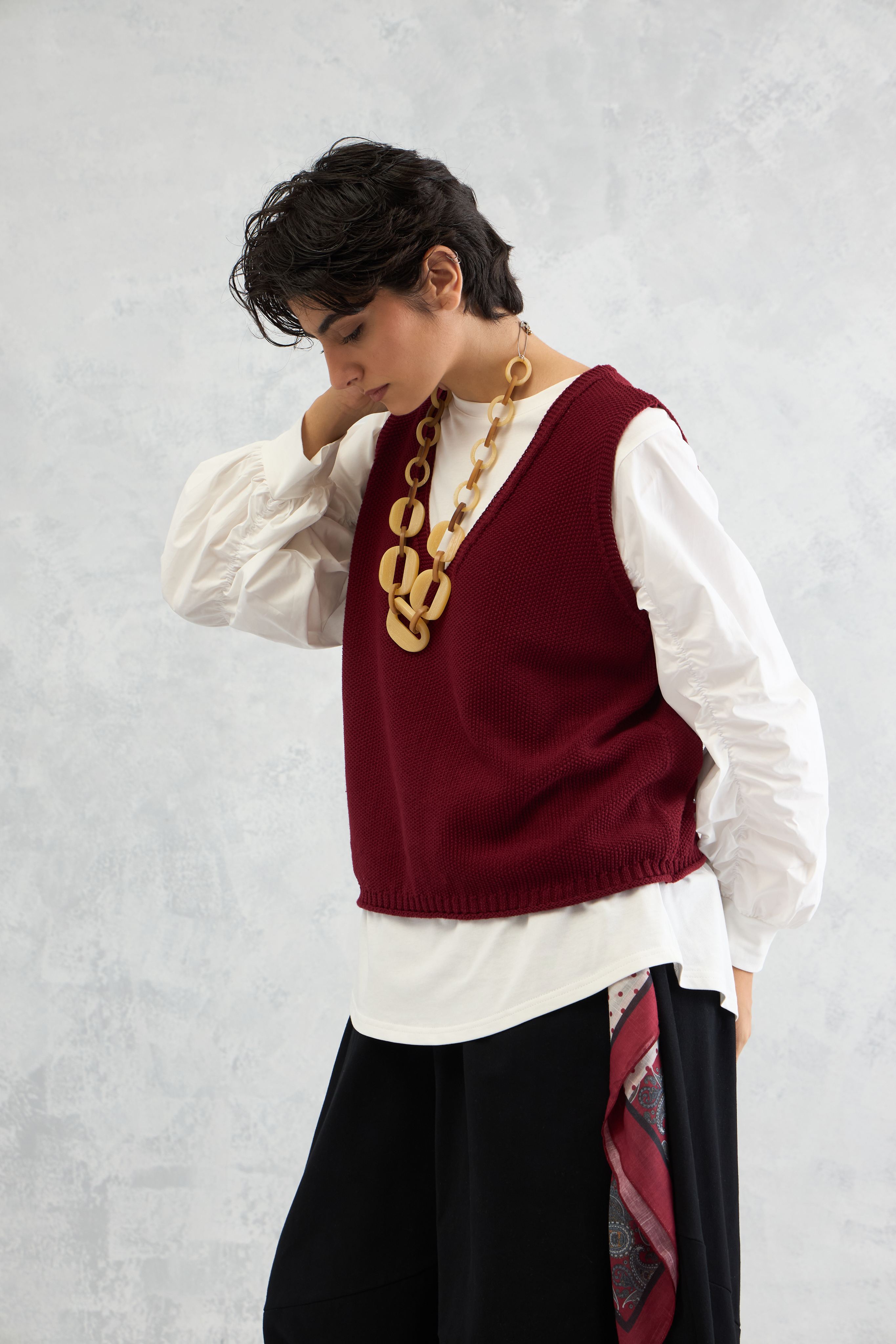 Honeycomb Knit Vest (10% Off Auto Applied On Add to Cart)