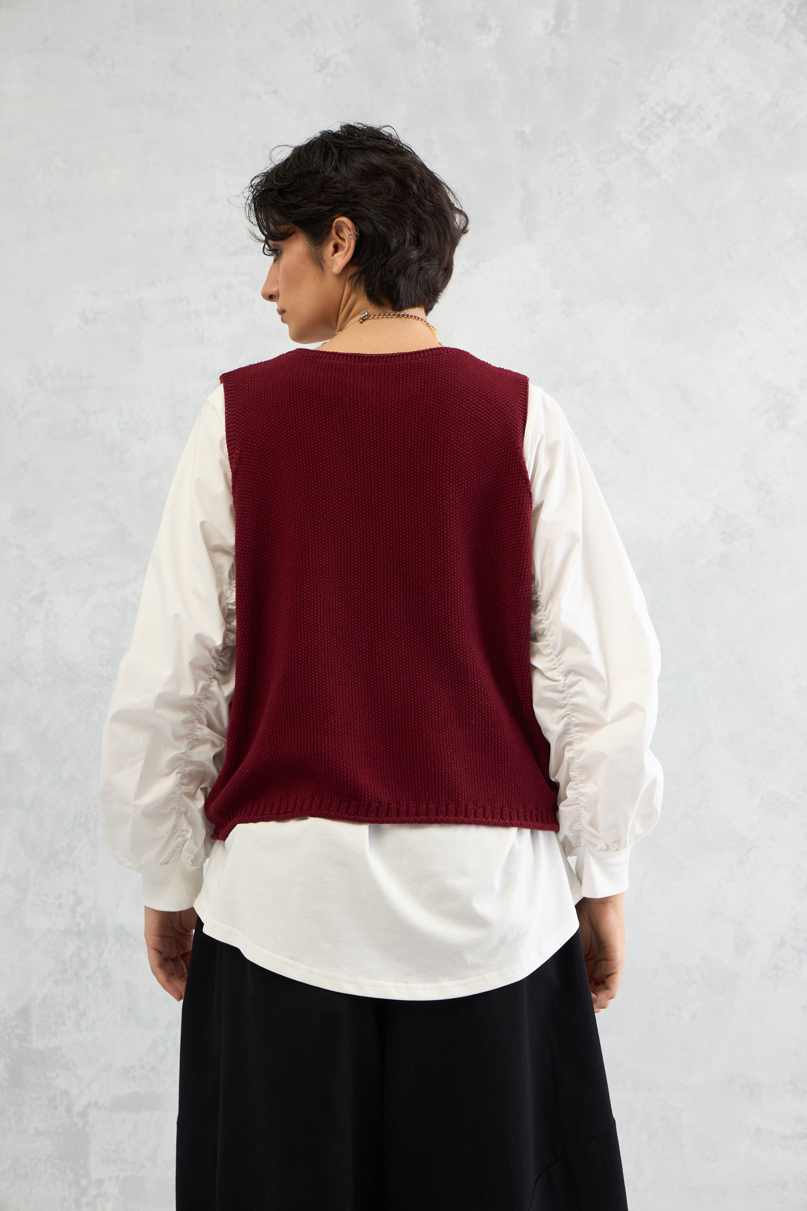 Honeycomb Knit Vest (10% Off Auto Applied On Add to Cart)