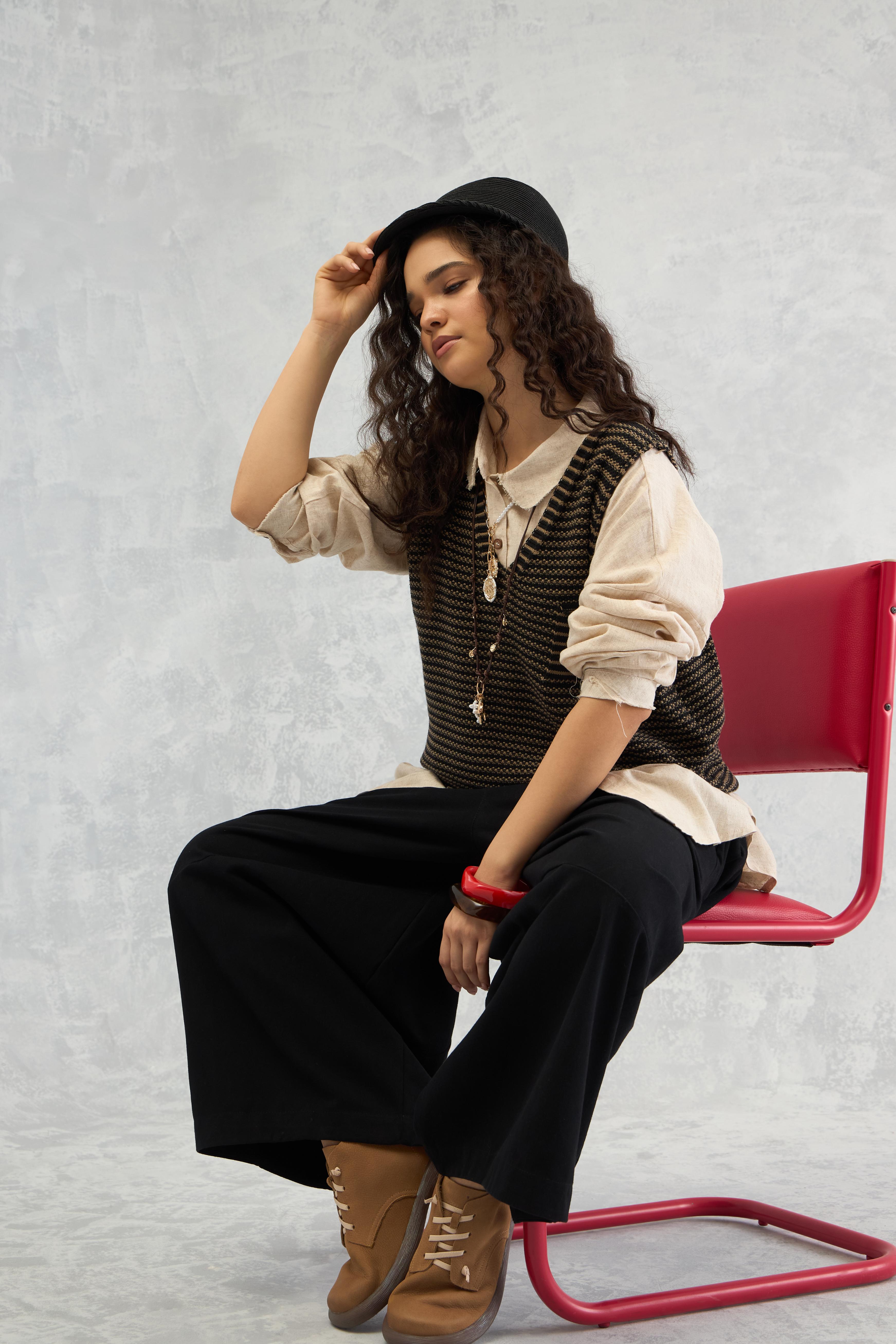 Raw Edge Accent Shirt (10% Off Auto Applied On Add to Cart)