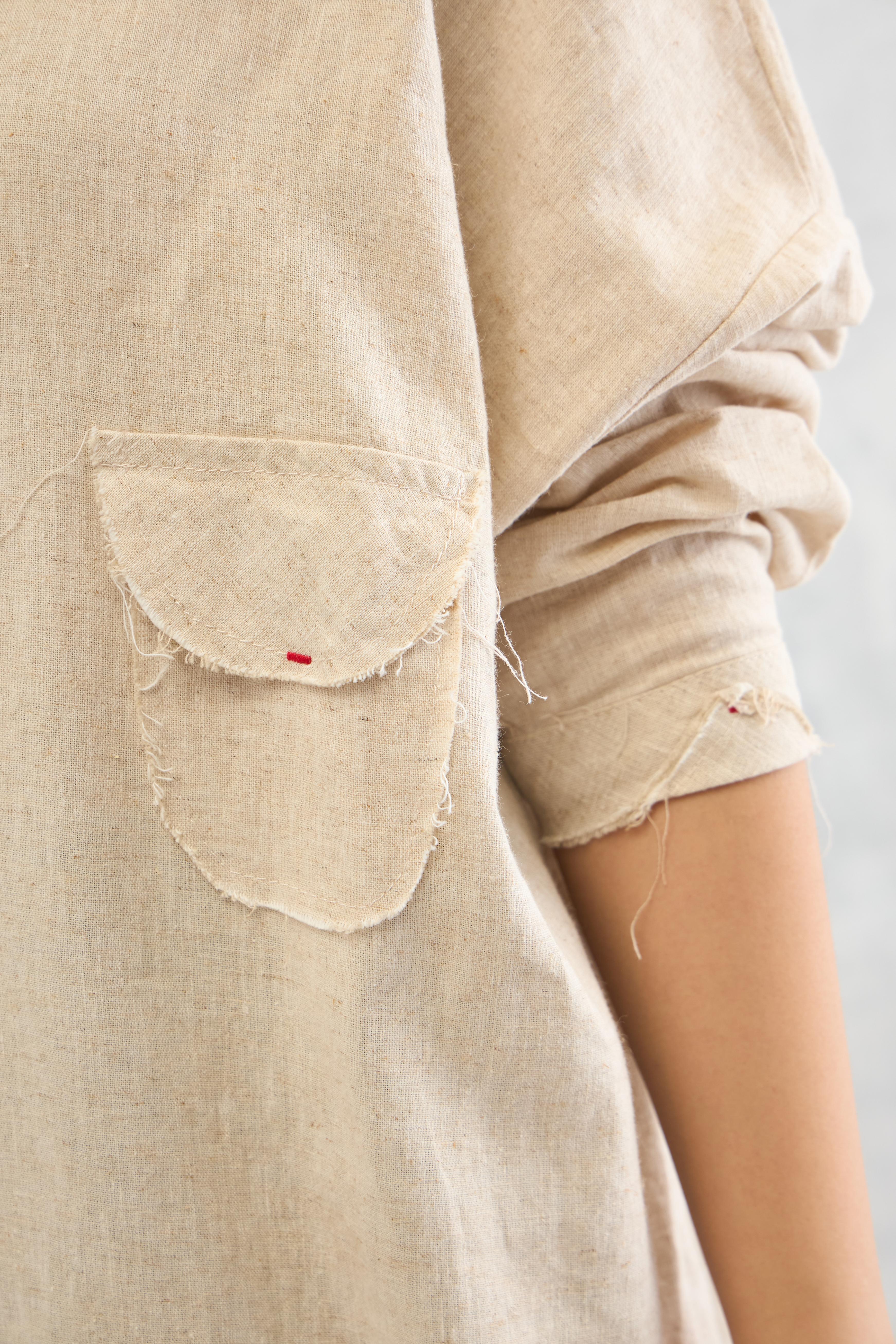 Raw Edge Accent Shirt (10% Off Auto Applied On Add to Cart)