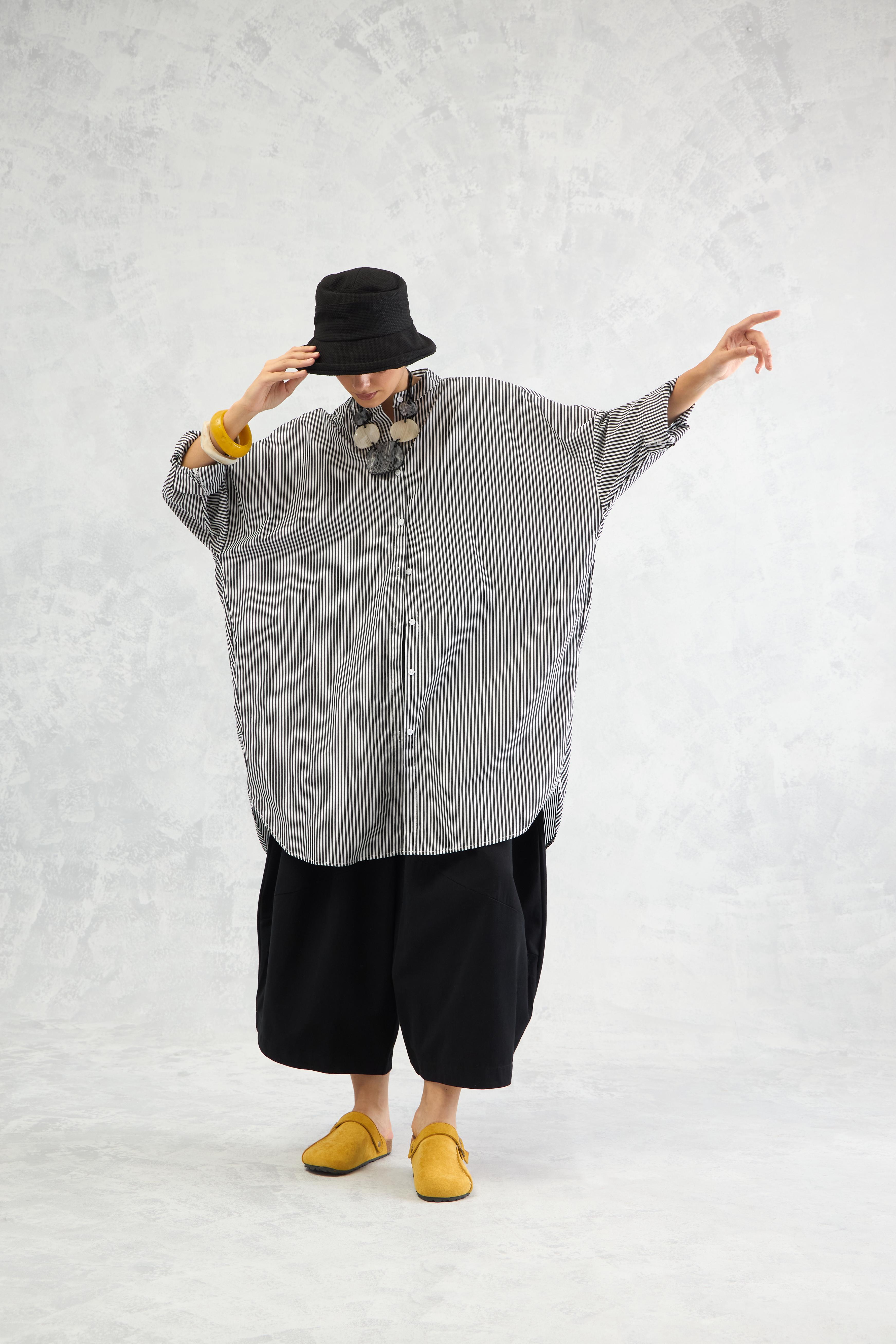 Pinstripe Batwing Shirt (10% Off Auto Applied On Add to Cart)