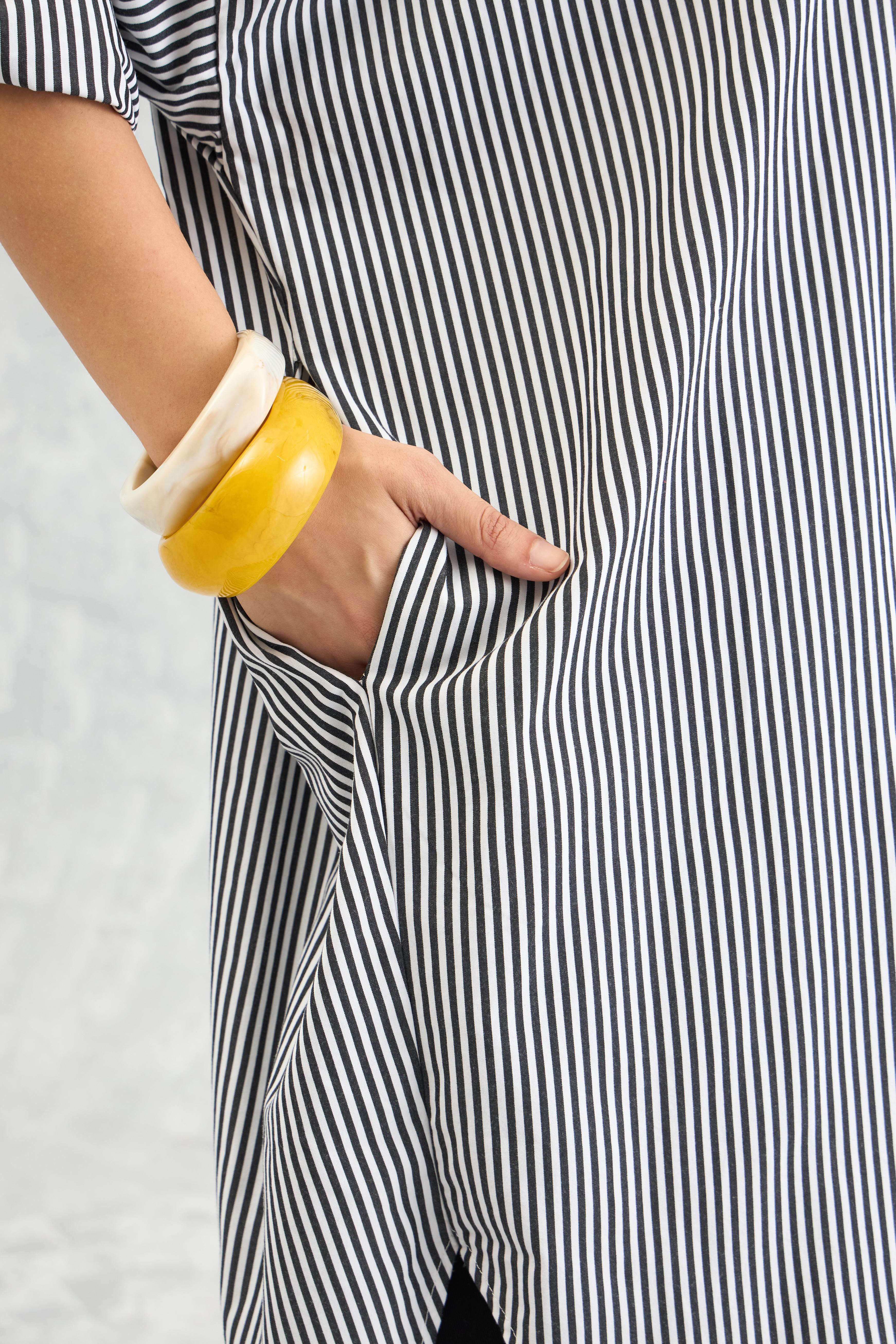 Pinstripe Batwing Shirt (10% Off Auto Applied On Add to Cart)
