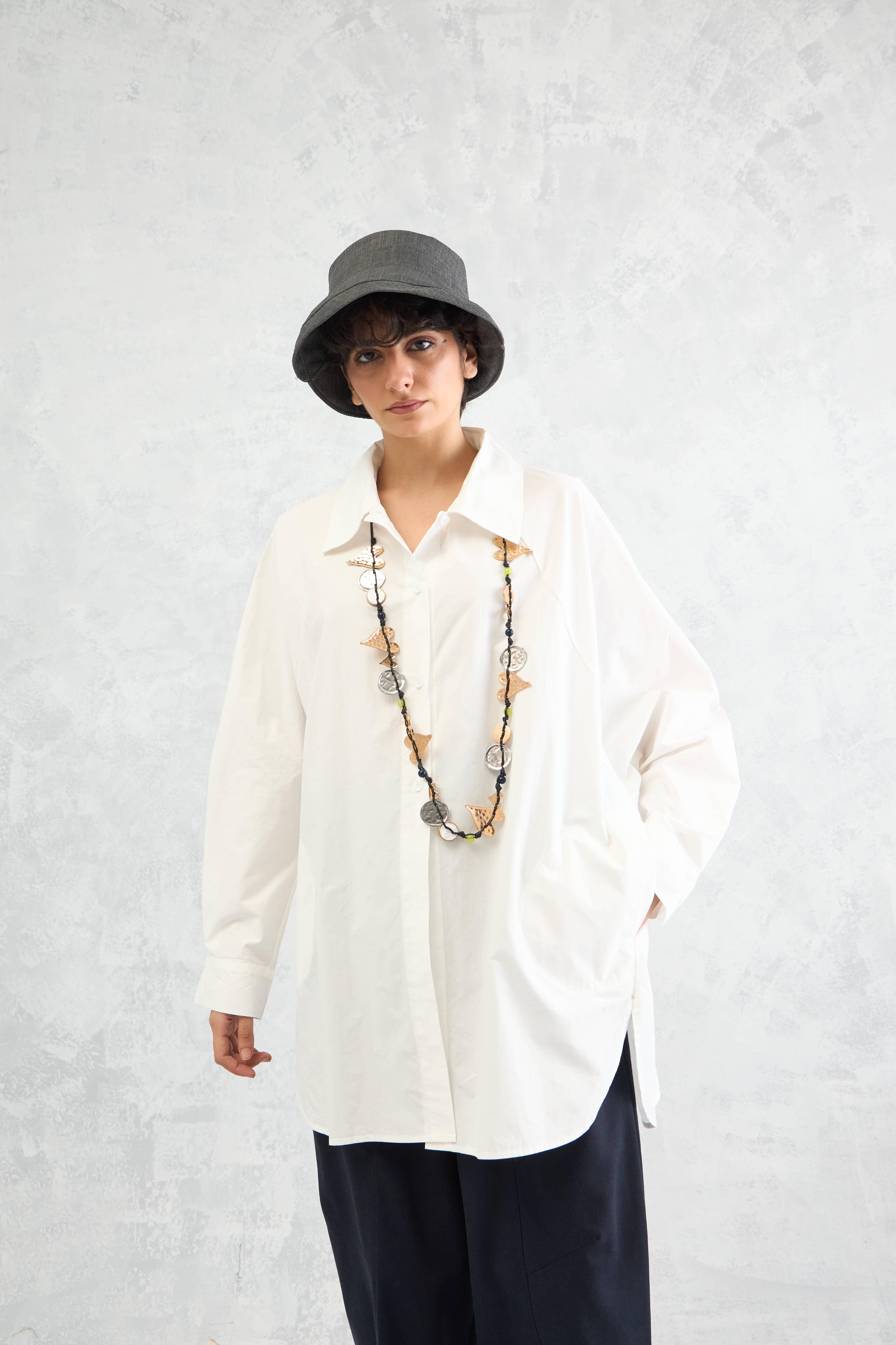 White Noir Shirt (10% Off Auto Applied On Add to Cart)