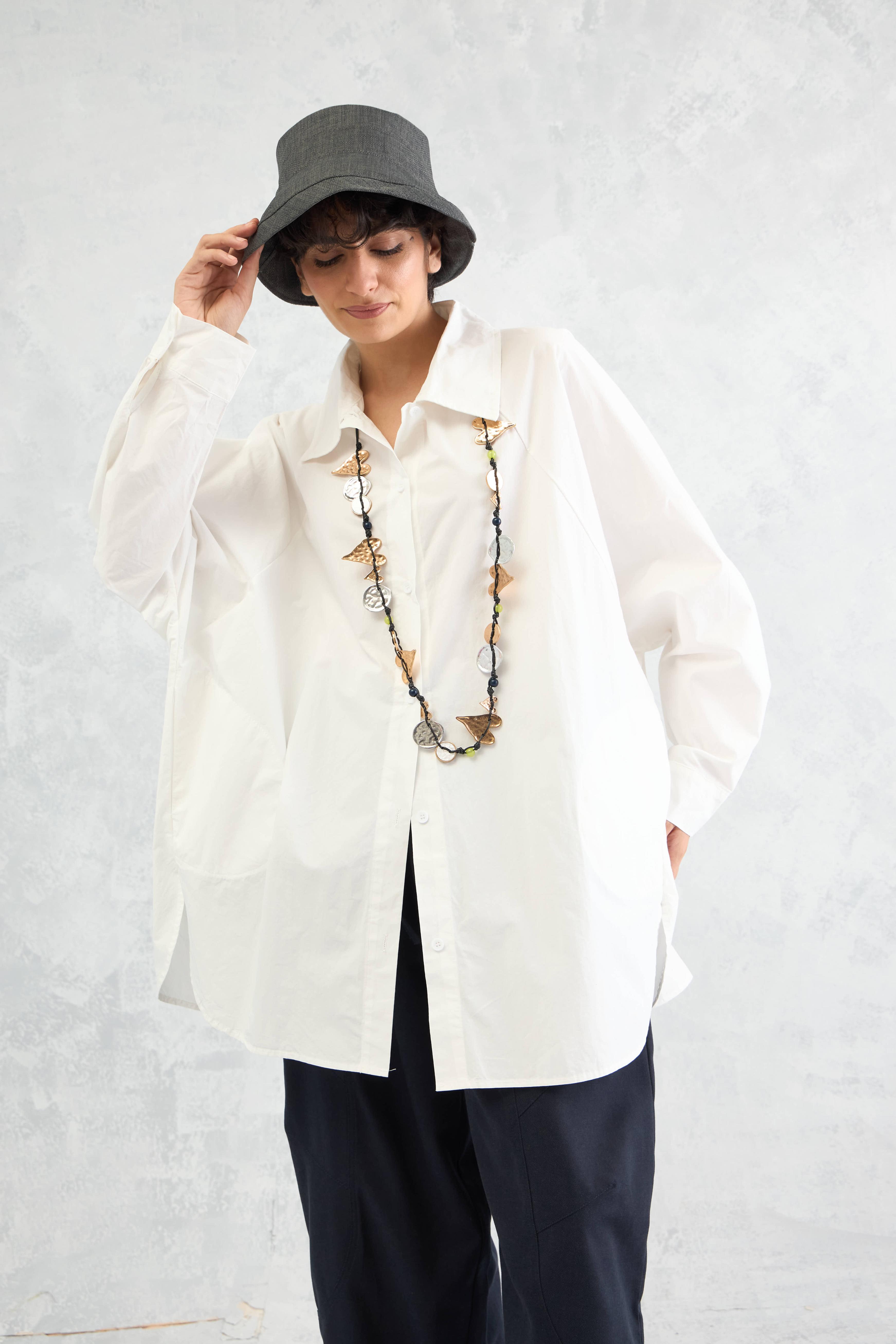 White Noir Shirt (10% Off Auto Applied On Add to Cart)