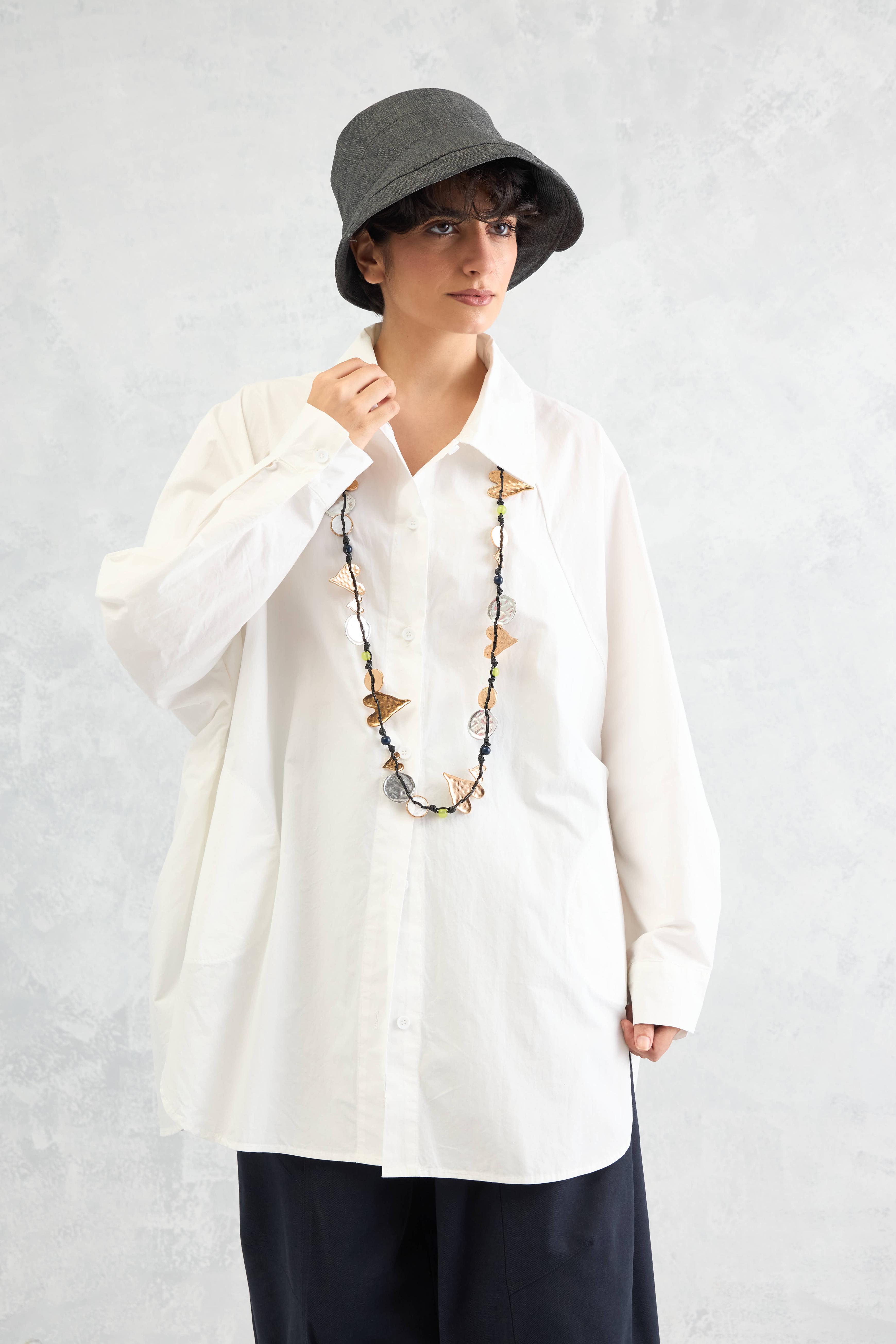 White Noir Shirt (10% Off Auto Applied On Add to Cart)