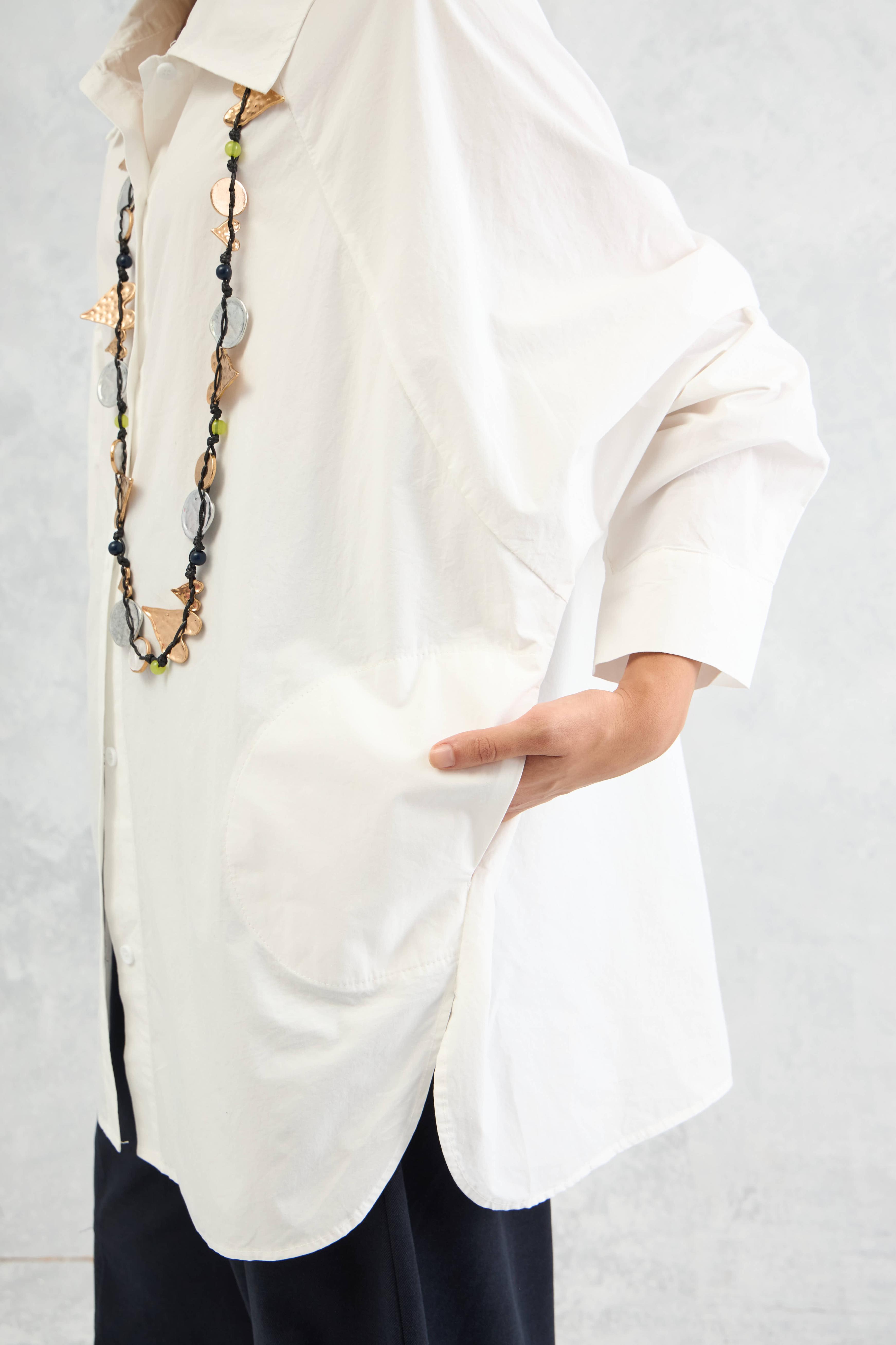 White Noir Shirt (10% Off Auto Applied On Add to Cart)