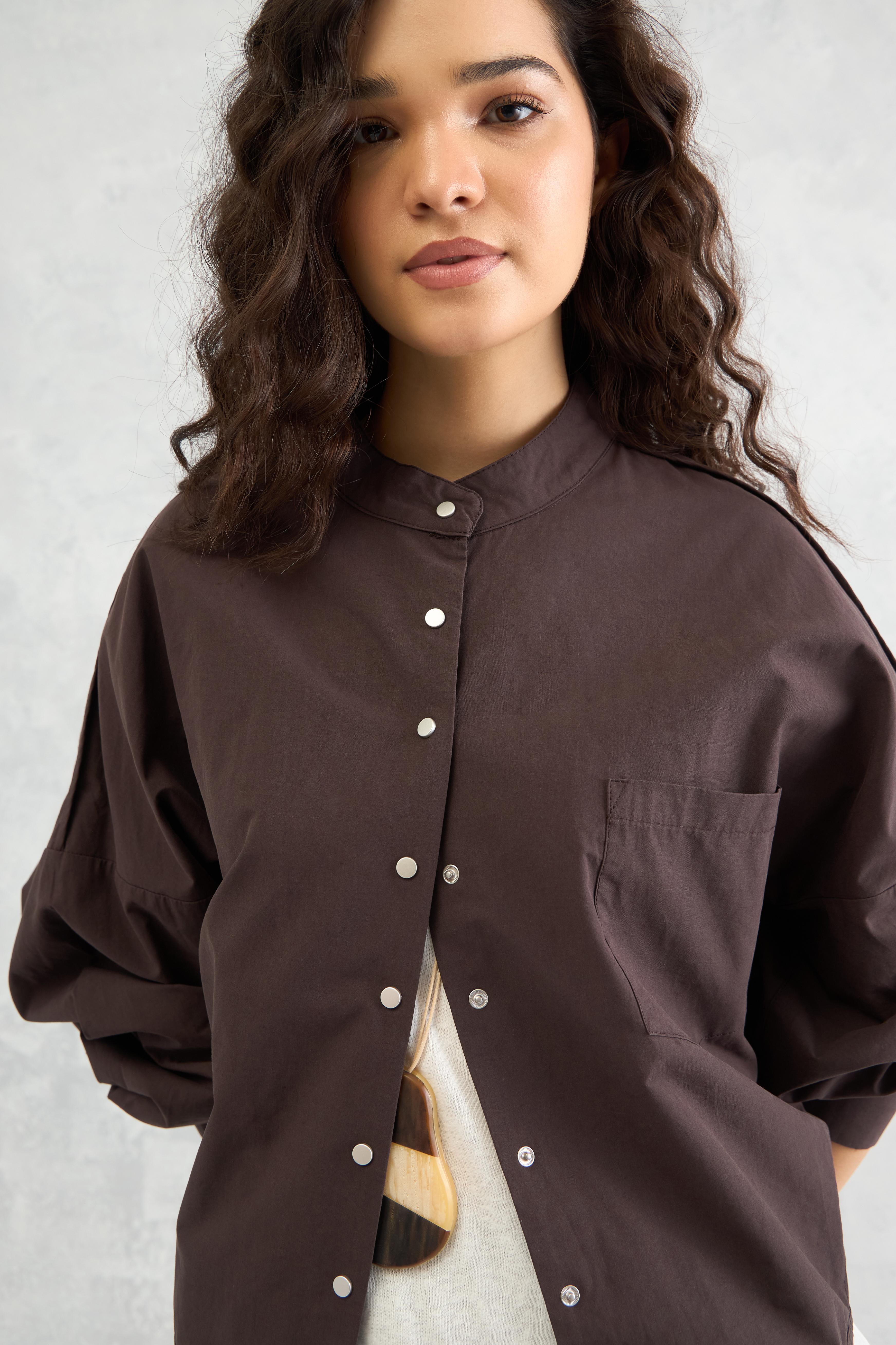 Snap Detail Smart Shirt (10% Off Auto Applied On Add to Cart)