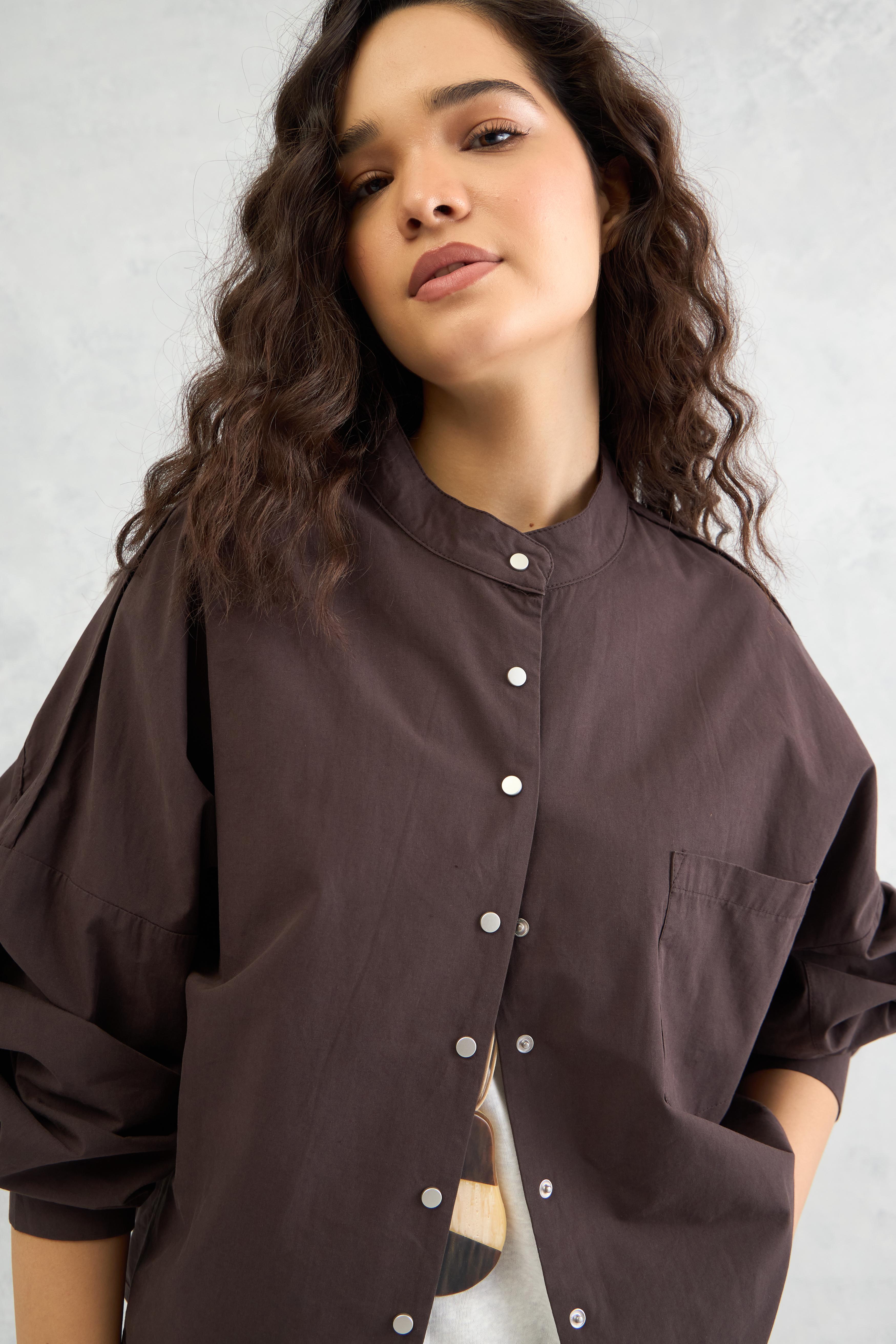 Snap Detail Smart Shirt (10% Off Auto Applied On Add to Cart)