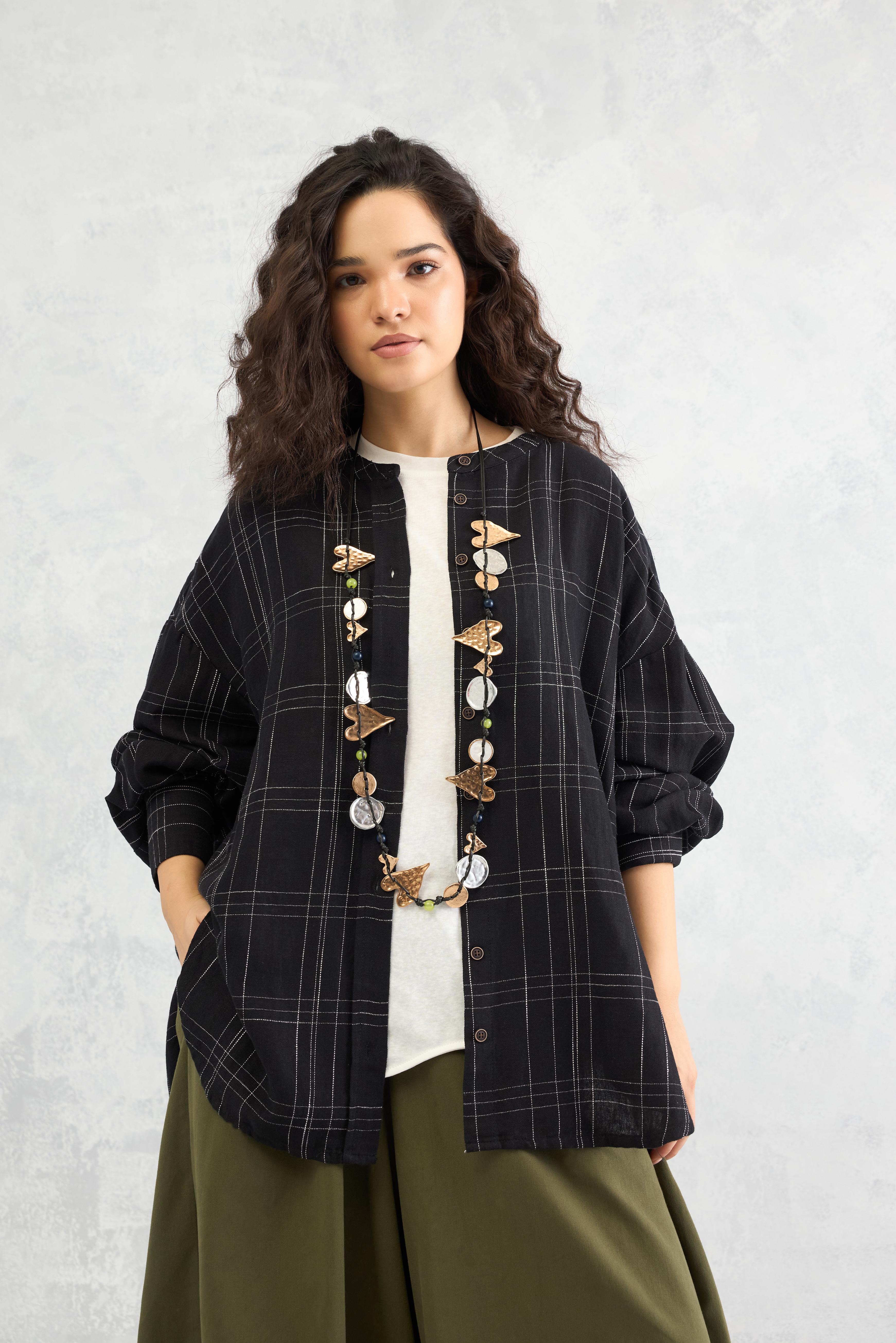 Gridline Overshirt (10% Off Auto Applied On Add to Cart)