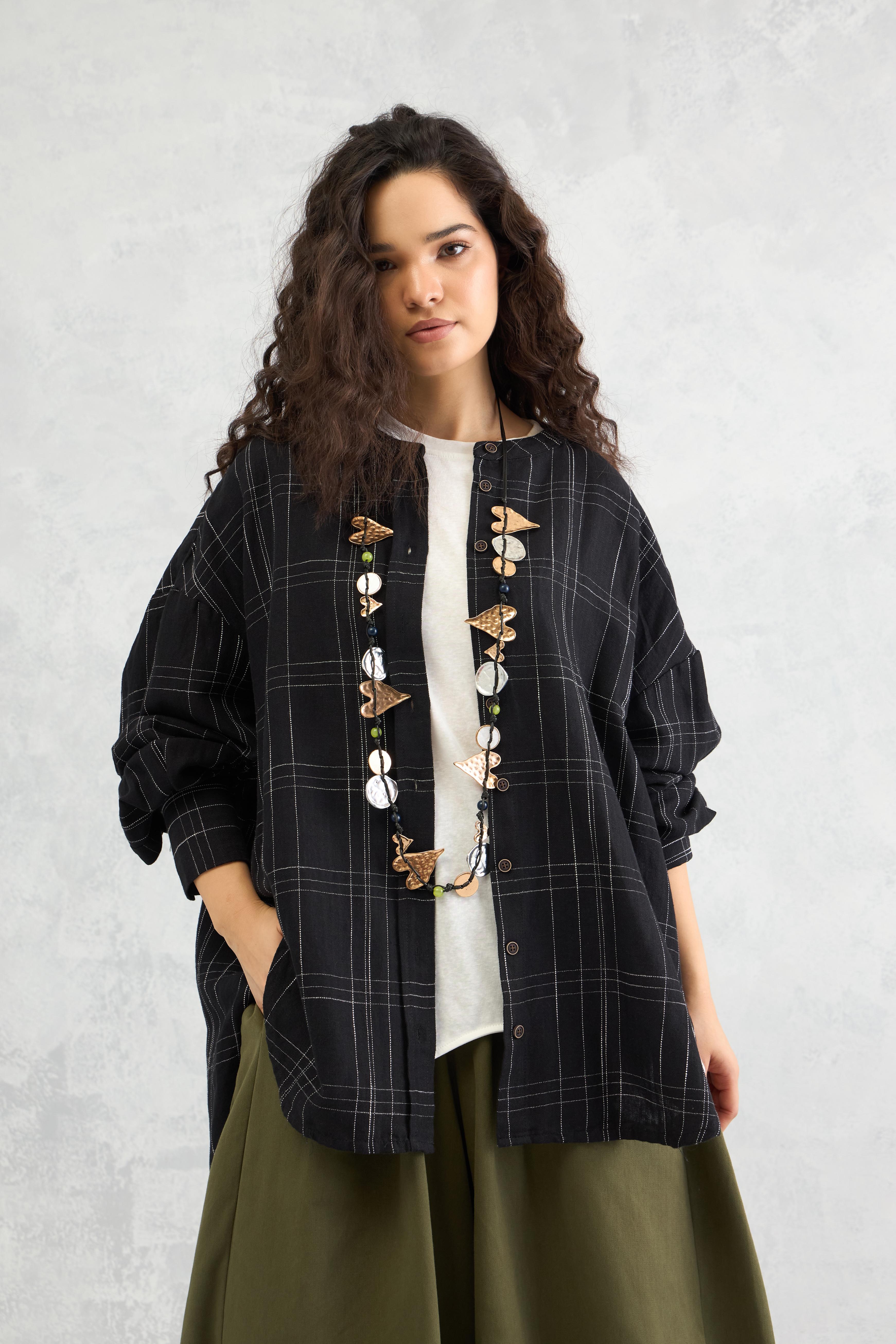 Gridline Overshirt (10% Off Auto Applied On Add to Cart)