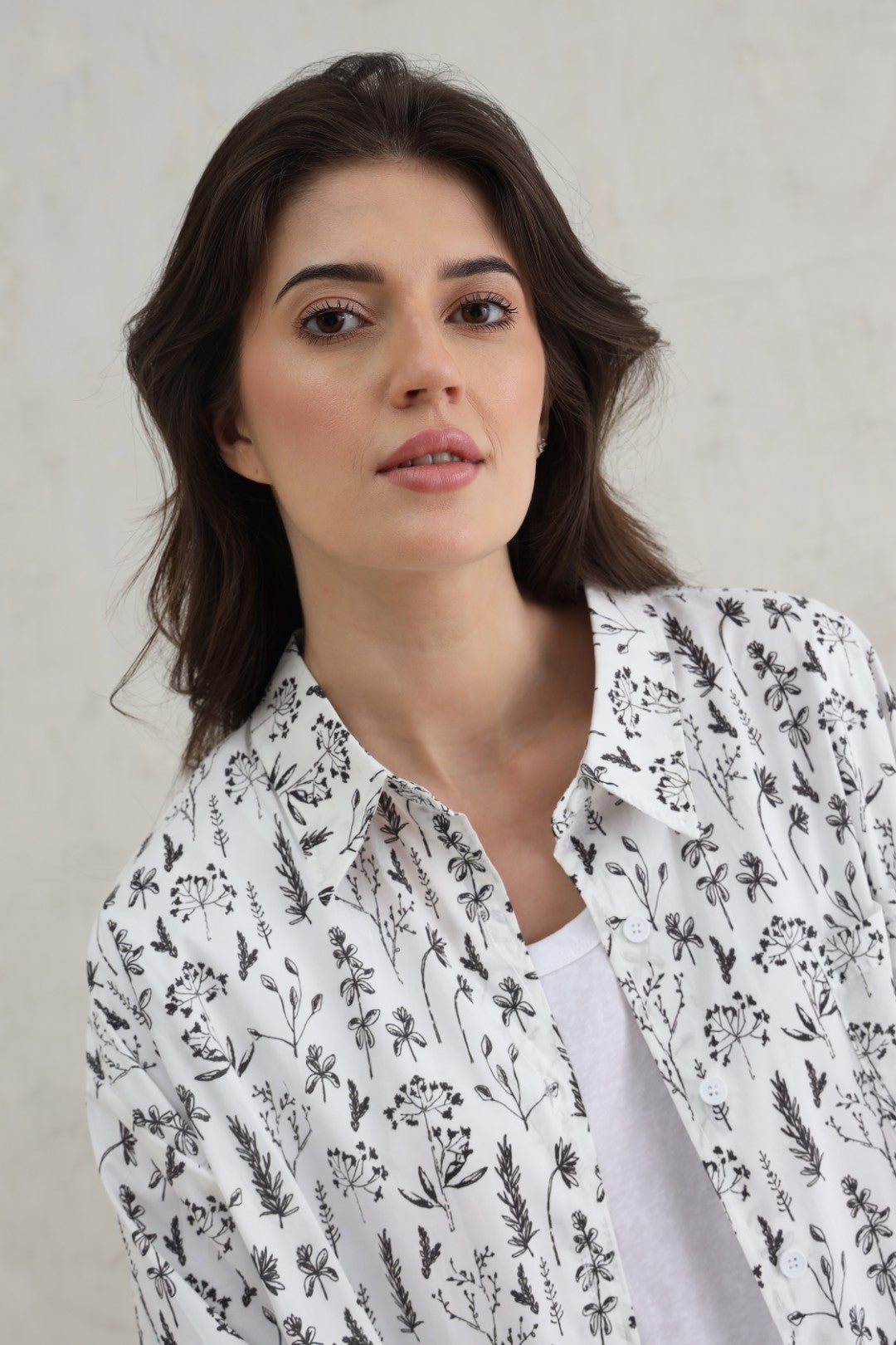 Woven Classic Shirt – White & Black (20% Off Auto Applied On Add to Cart)