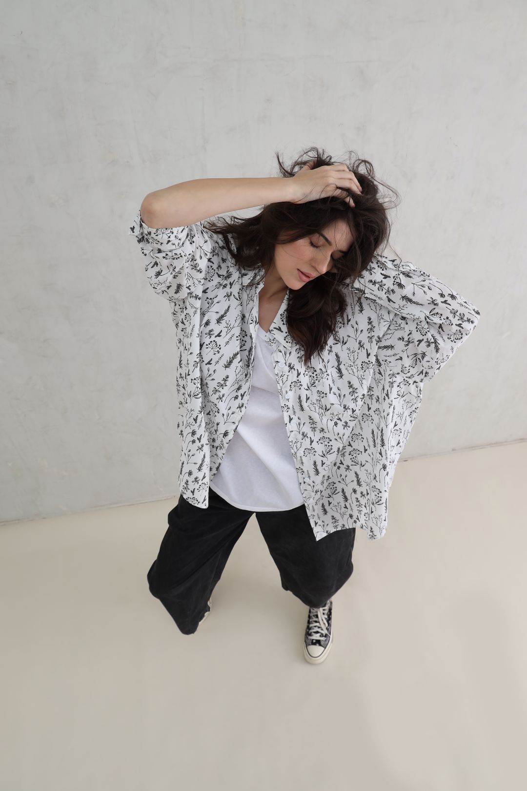 Woven Classic Shirt – White & Black (20% Off Auto Applied On Add to Cart)