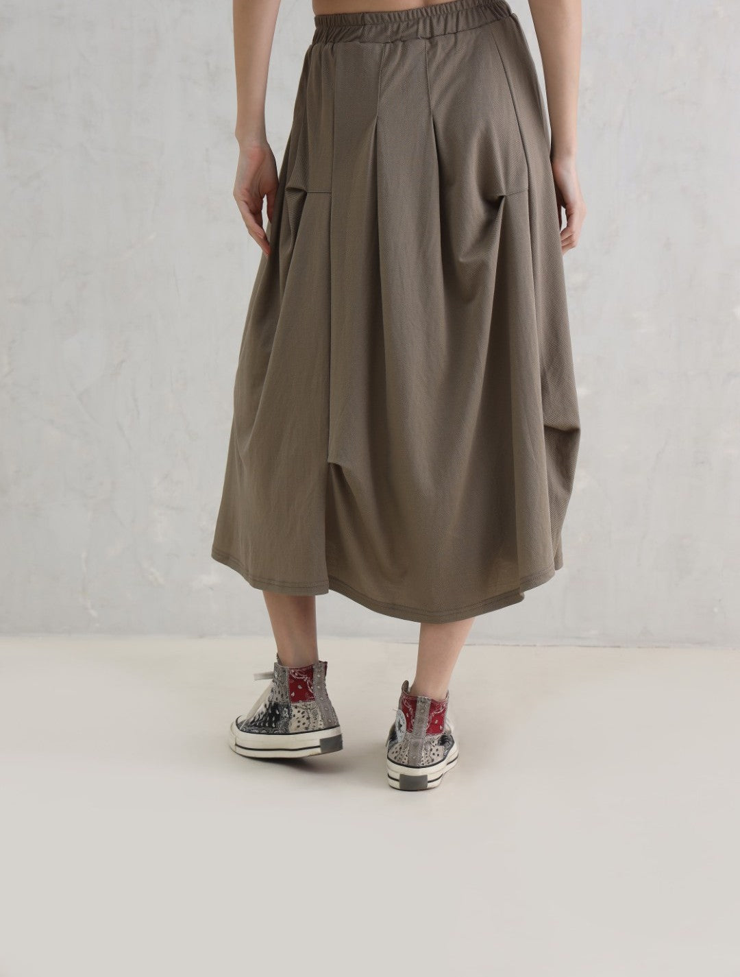 Dusty Olive Knit Skirt (20% Off Auto Applied On Add to Cart)