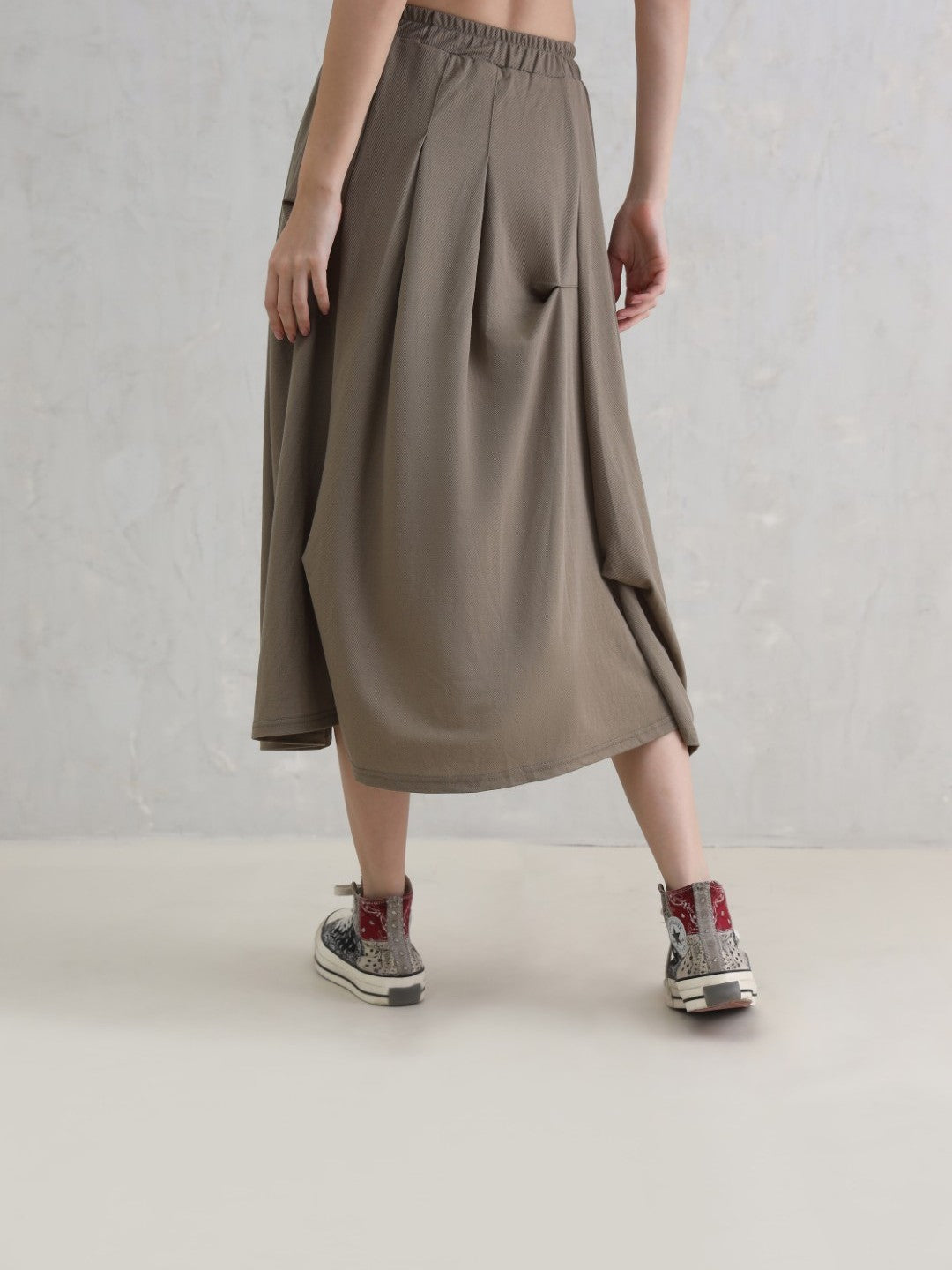 Dusty Olive Knit Skirt (20% Off Auto Applied On Add to Cart)