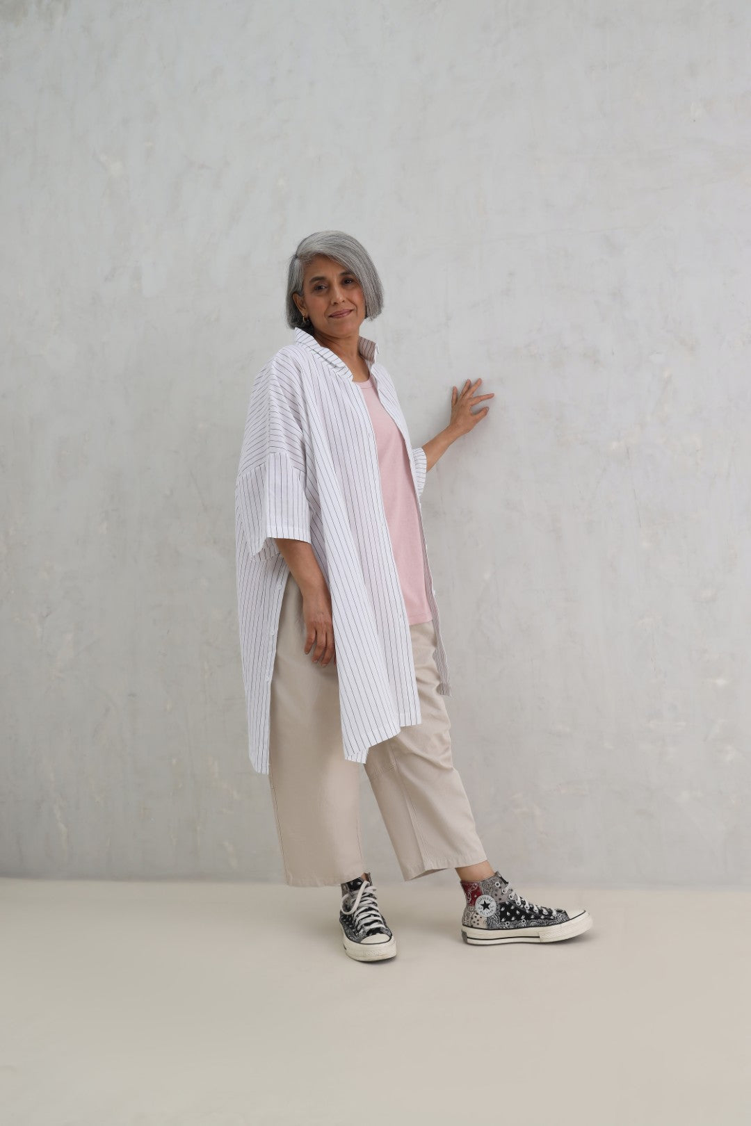 Oversized Stripped Shirt (20% Off Auto Applied On Add to Cart)