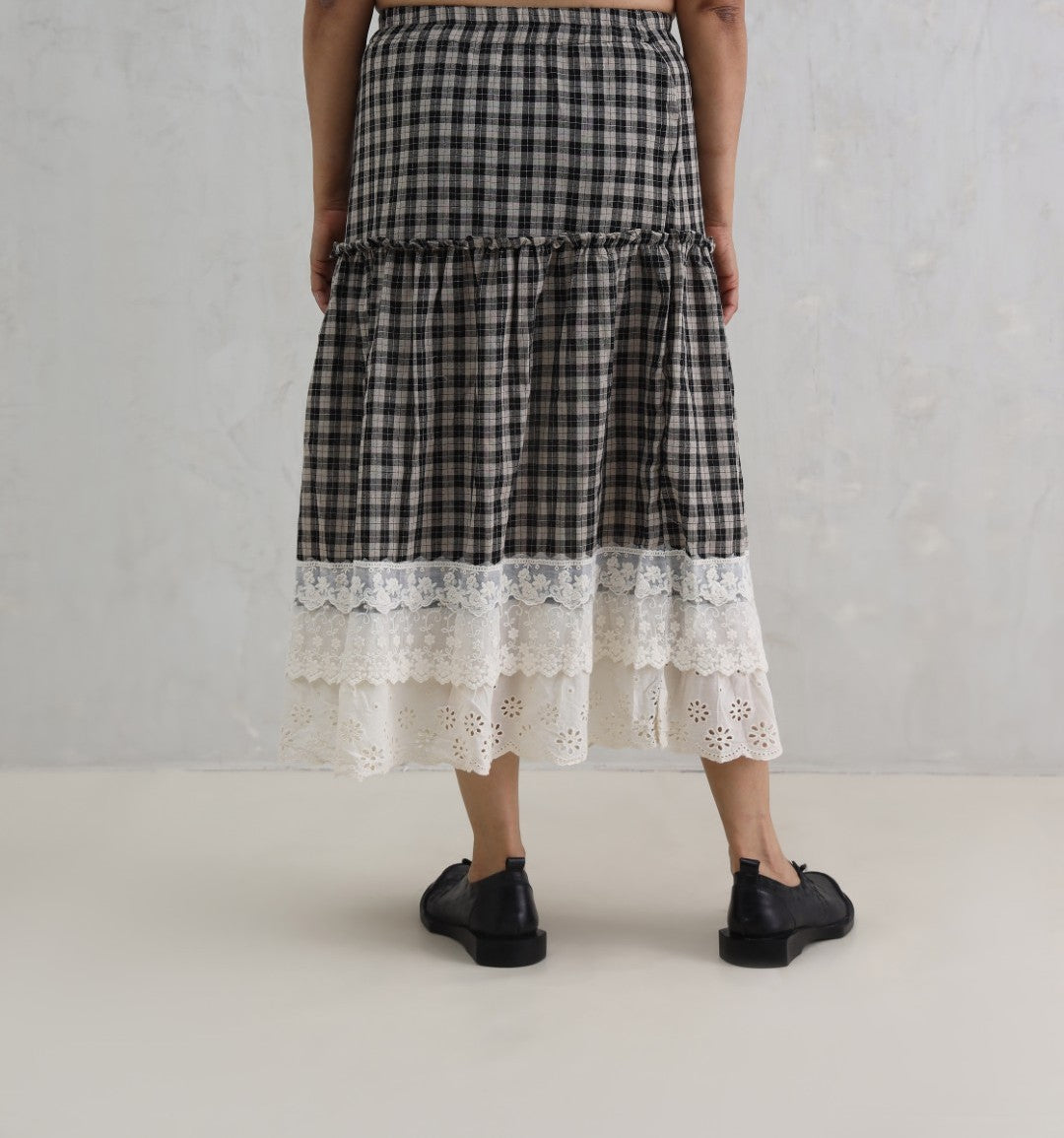 Monochrome Woven Skirt (20% Off Auto Applied On Add to Cart)