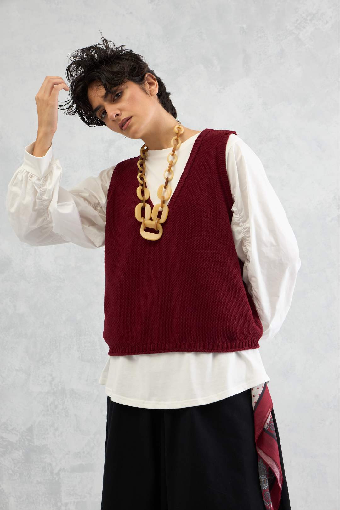 Honeycomb Knit Vest (10% Off Auto Applied On Add to Cart)