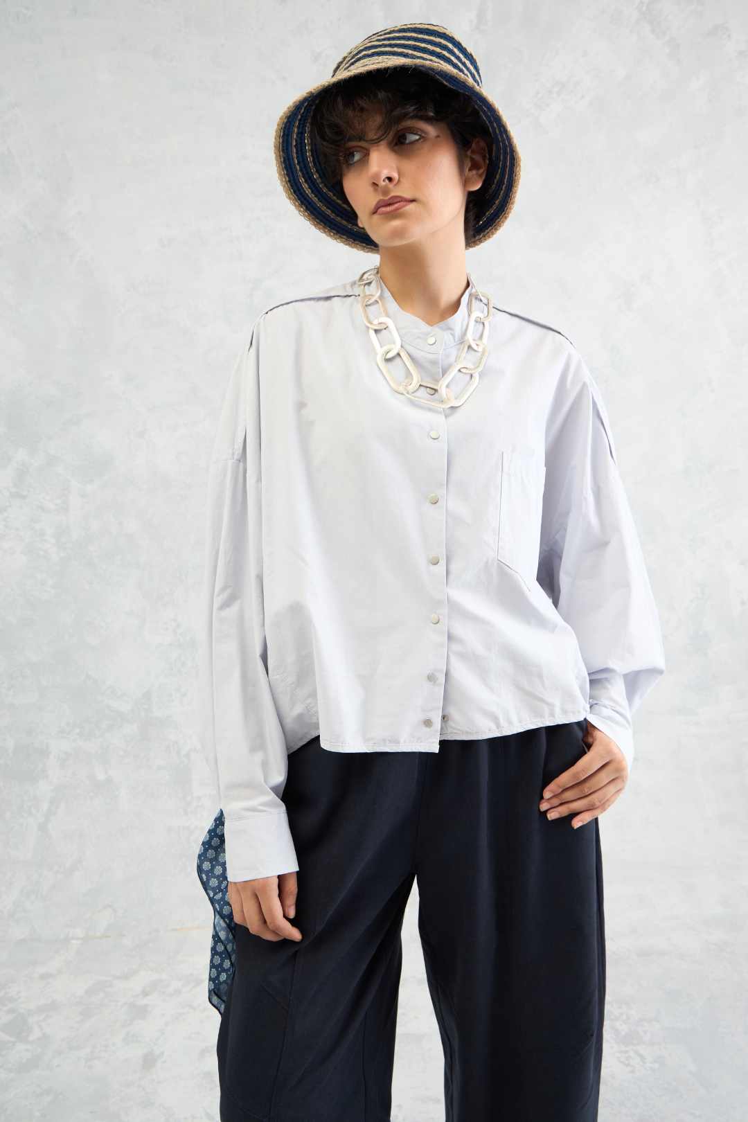 Snap Detail Smart Shirt (10% Off Auto Applied On Add to Cart)