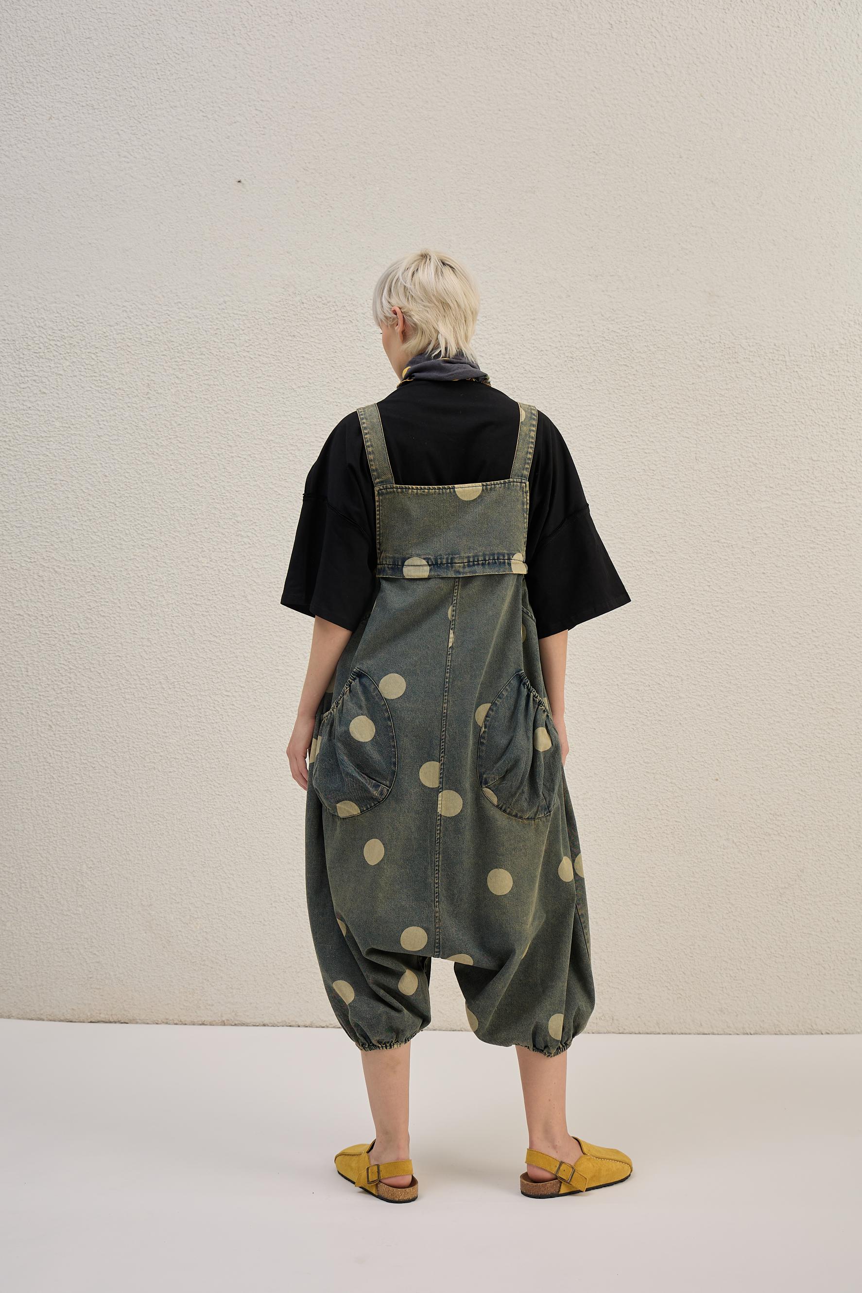 Polka Rebellion Dungaree (FLAT 40% Off. Auto Applies On Add To Cart)