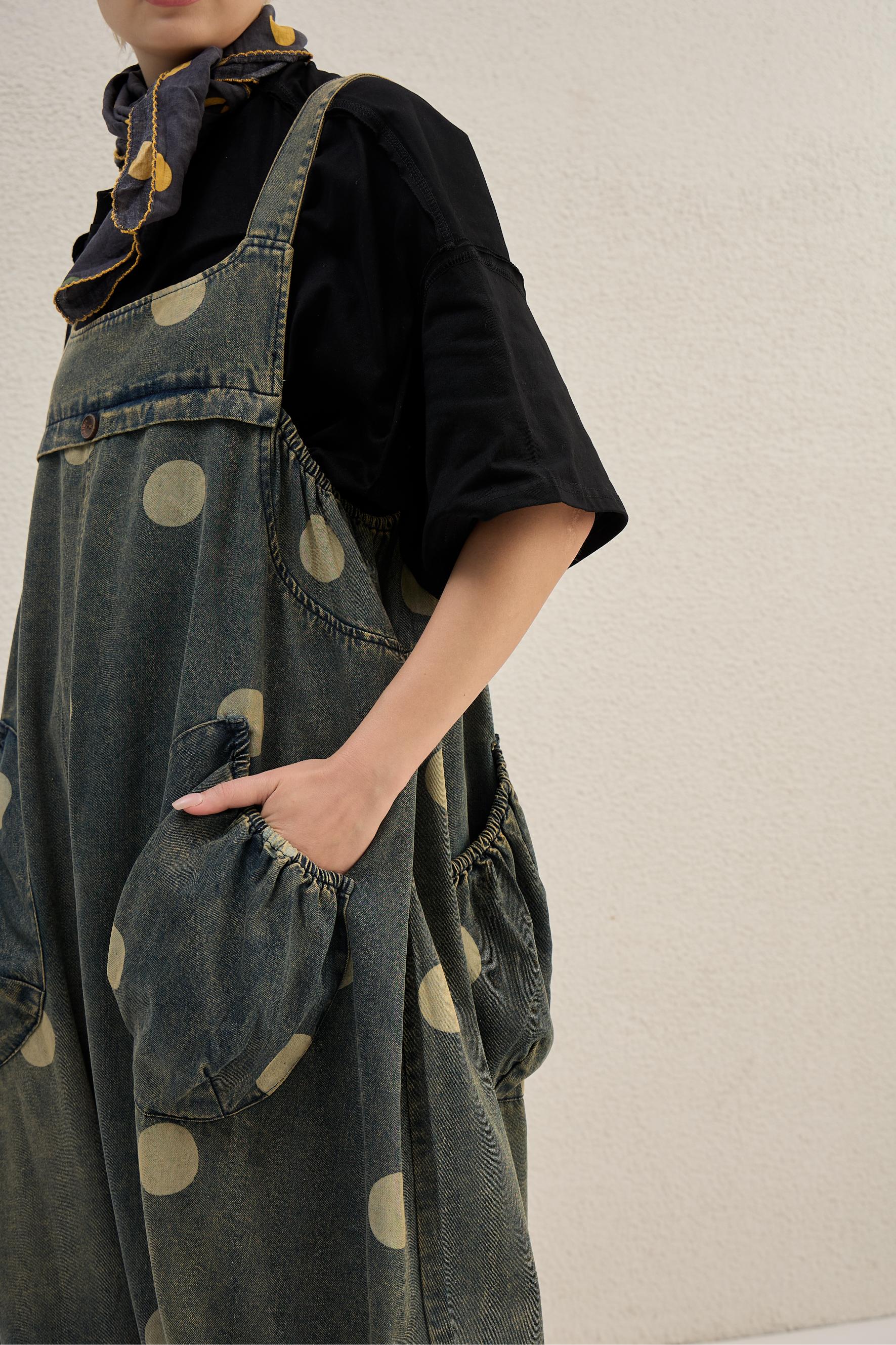 Polka Rebellion Dungaree (FLAT 40% Off. Auto Applies On Add To Cart)