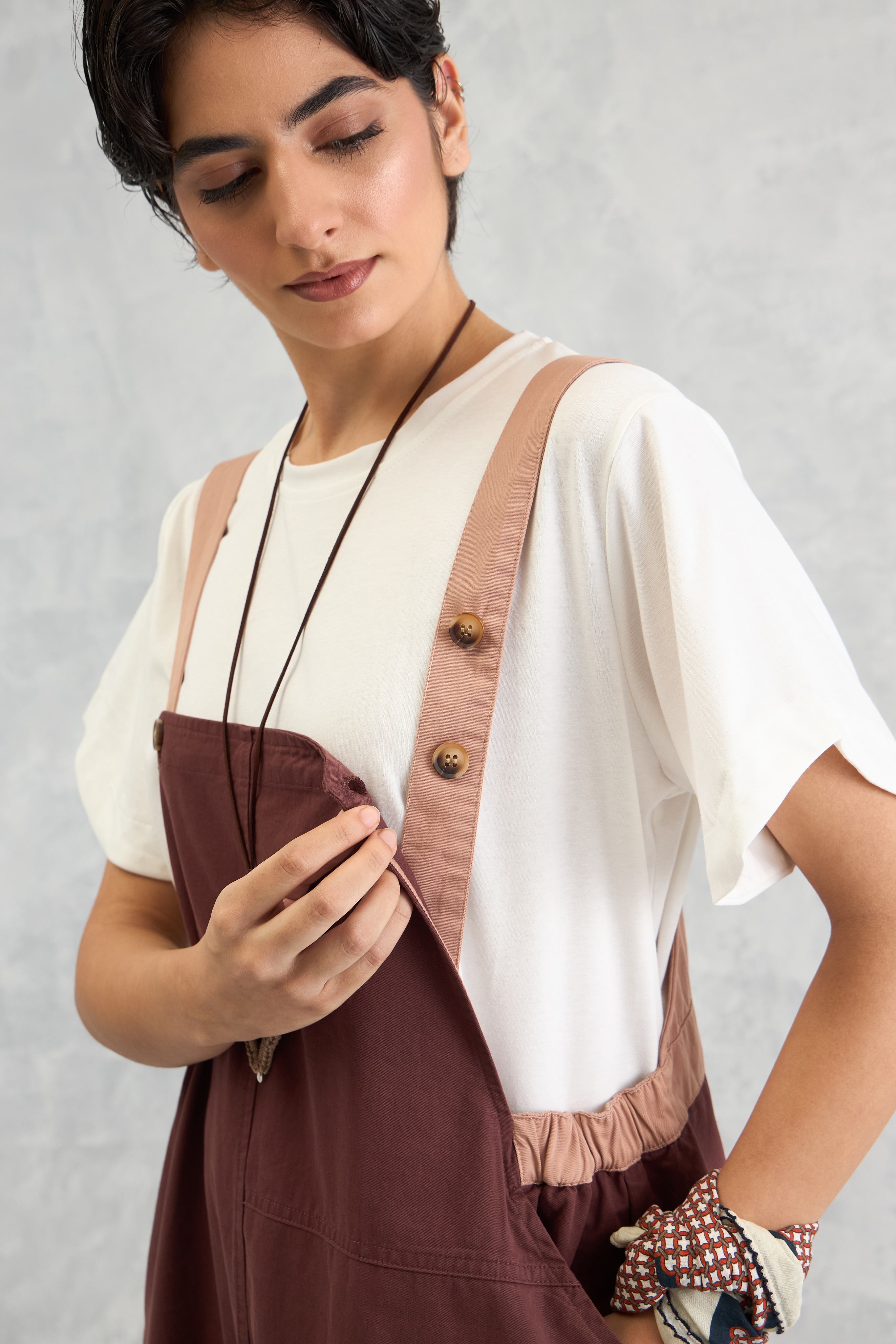 The Dual Tone Dungree Dress
