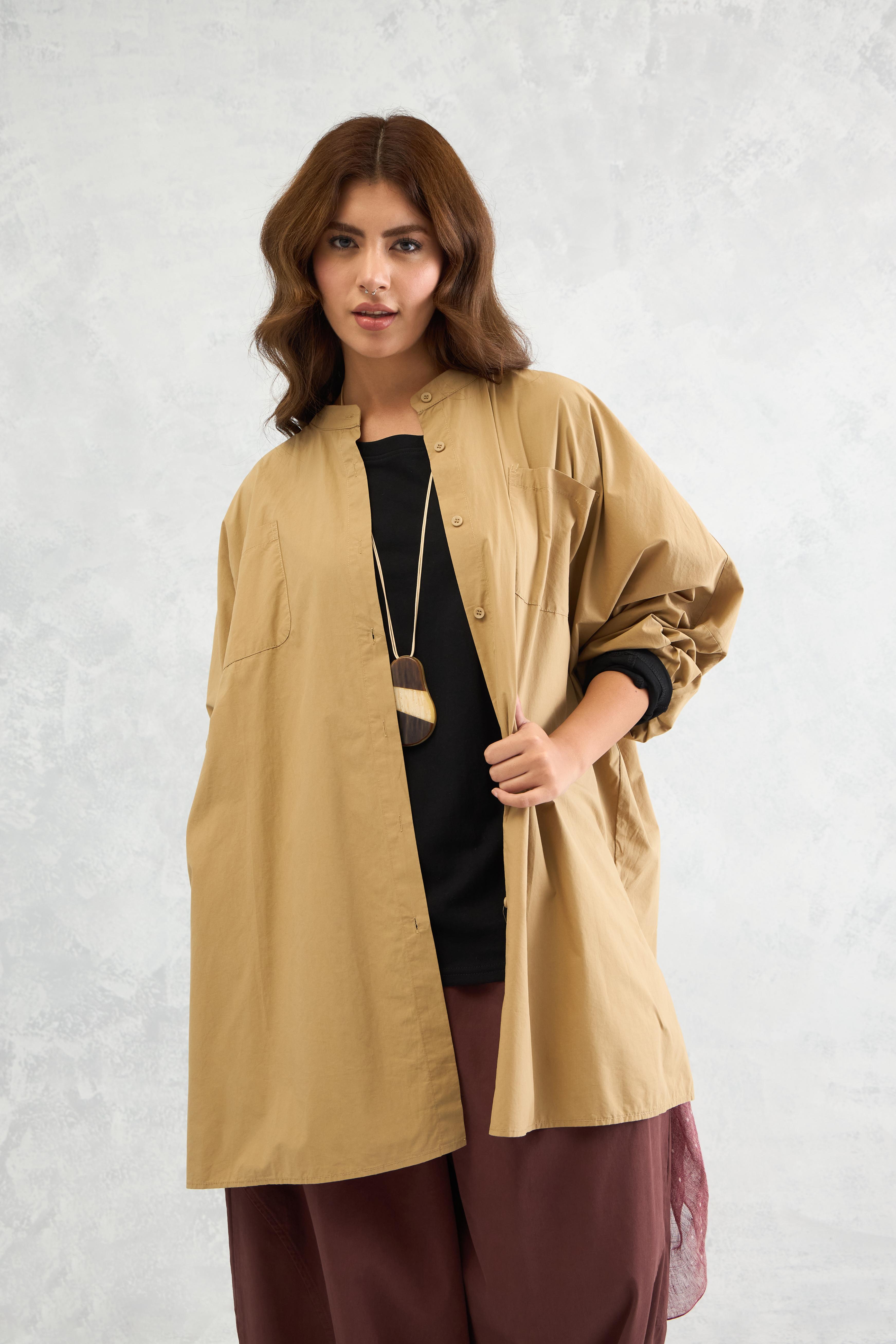 Double Pocket Long Shirt (10% Off At Checkout. Use Code NEW)