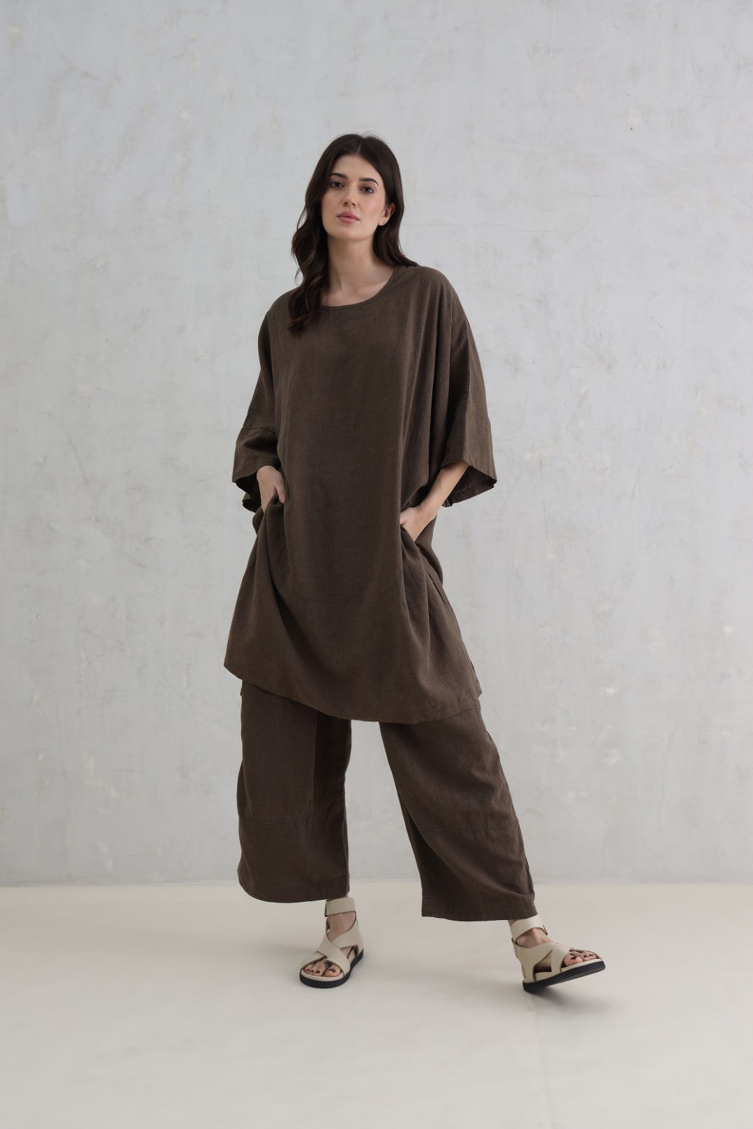 Brown Woven Tunic