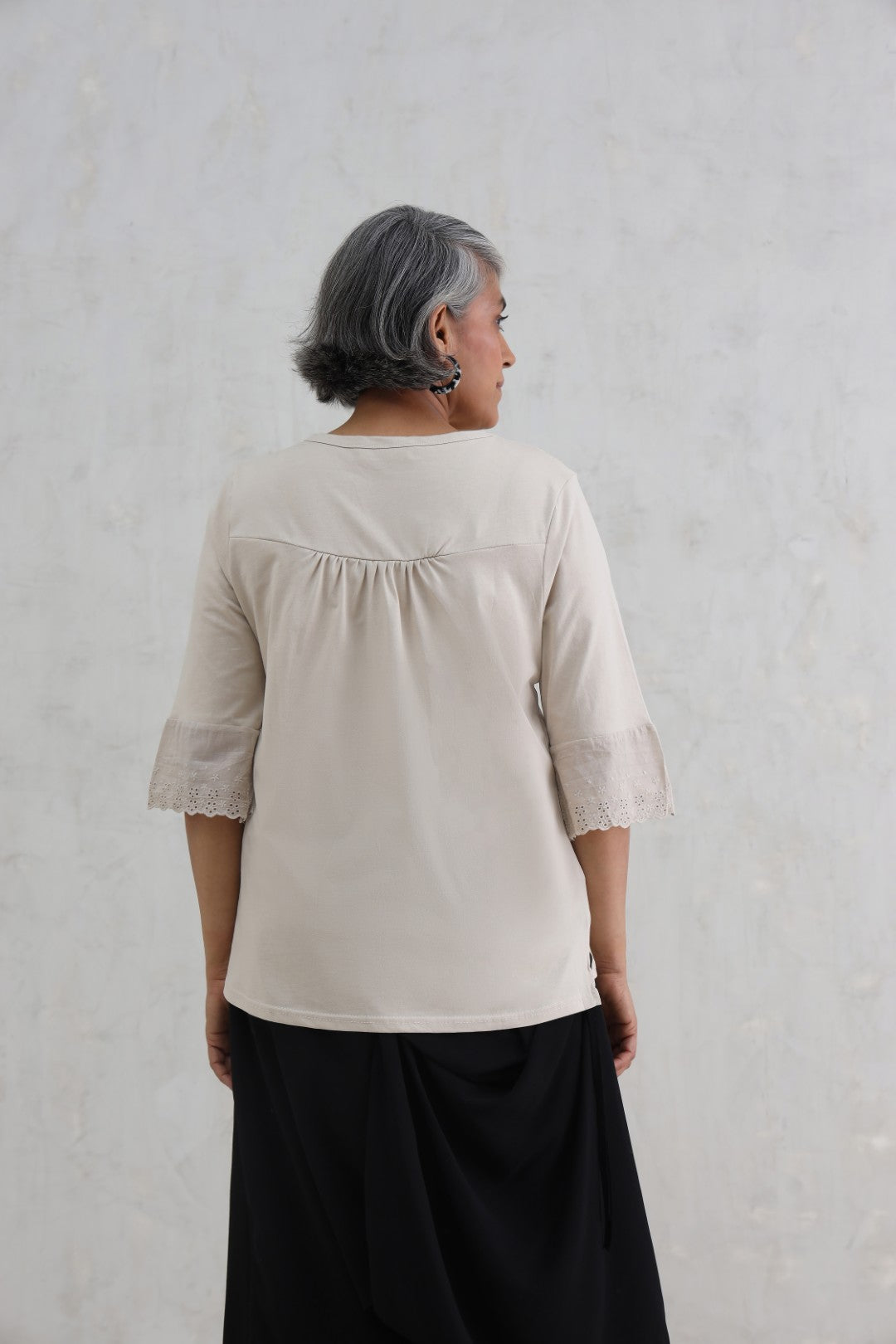 Beige Bloom Top