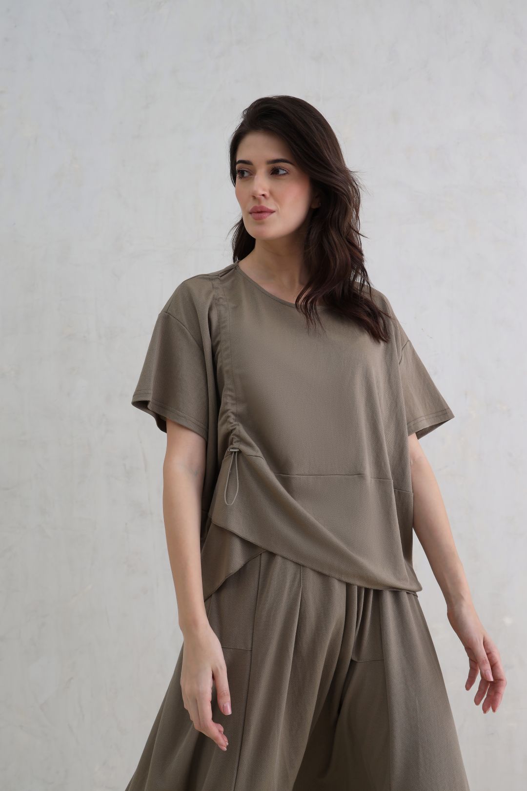Scrunch Seam Knit Top
