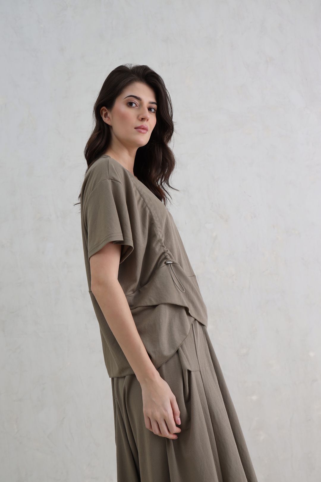 Scrunch Seam Knit Top