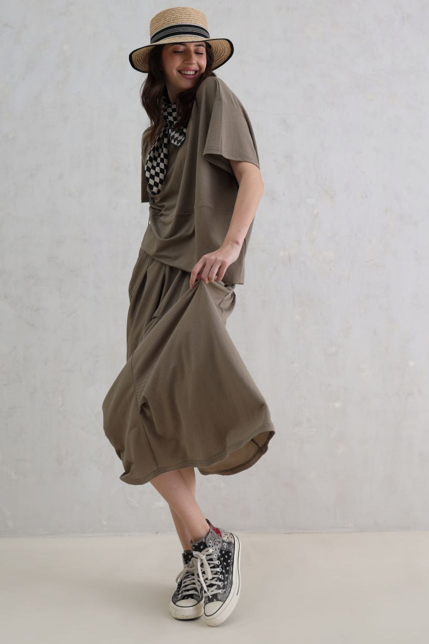 Scrunch Seam Knit Top
