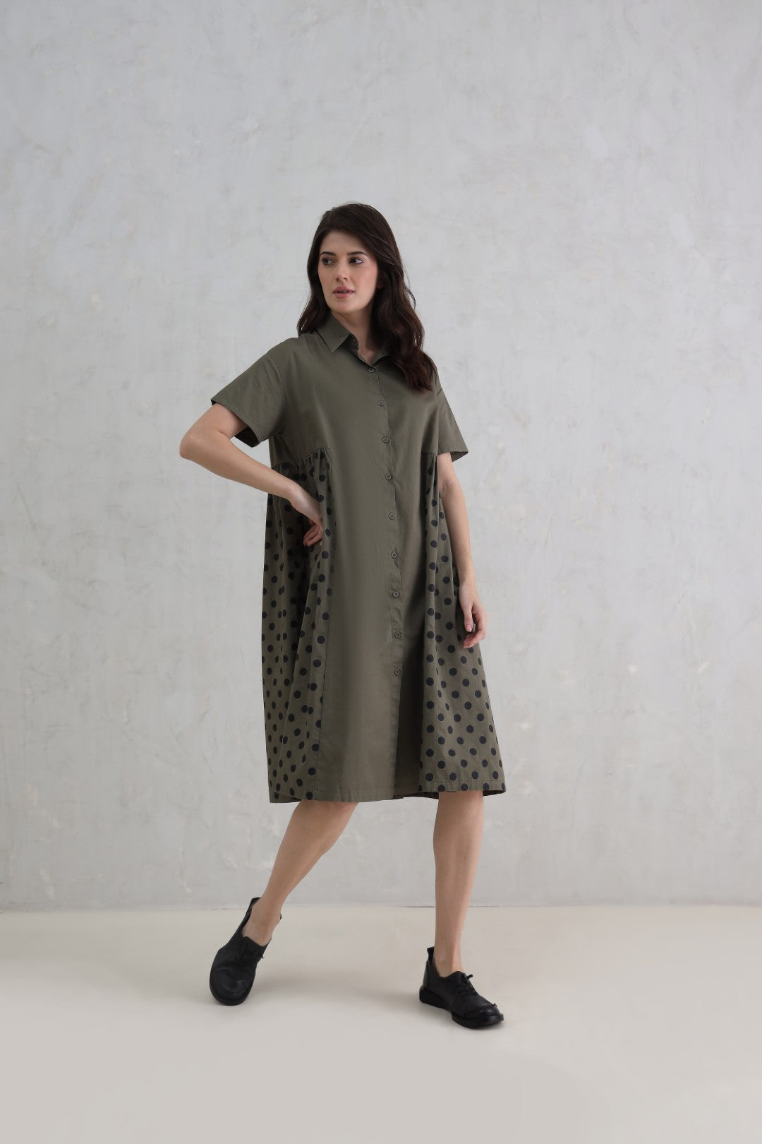 Twill Shirt Dress